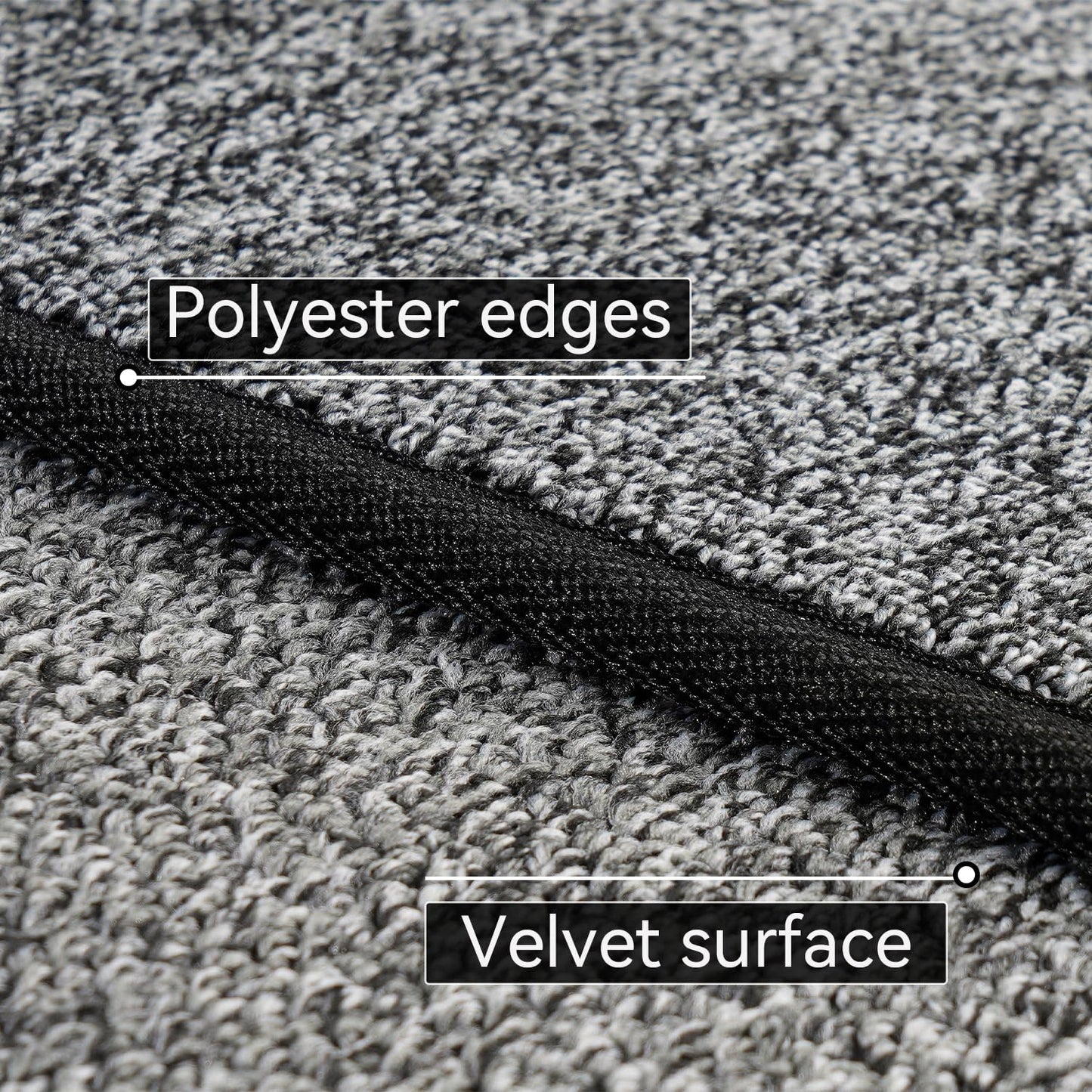 AREDO Runner Rug with Non Slip Rubber Backing, Washable Soft Floor Carpet for Kitchen, Hallway, Entryway Indoor, Bedroom, Laundry, Low Pile Area Rugs, Solid color with Pointillism style, 2*8 ft BLACK