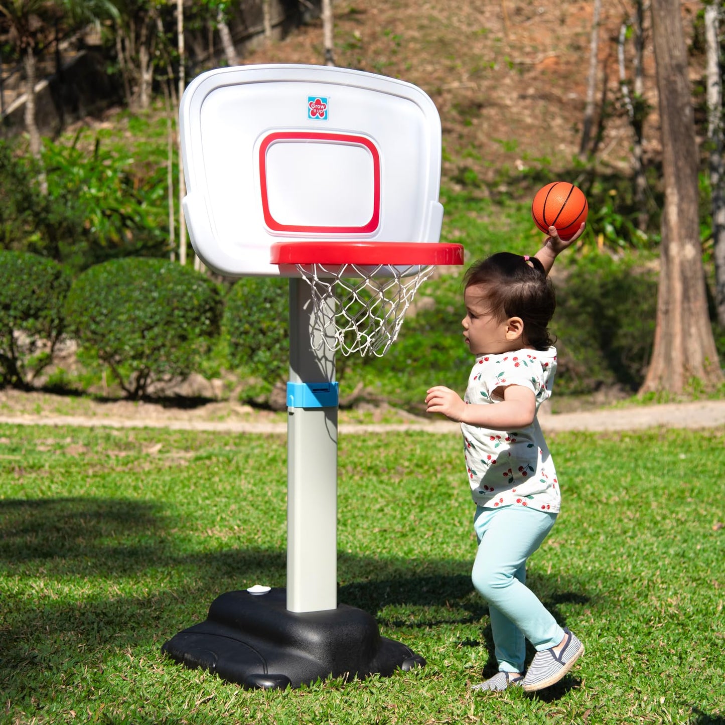 Grow’n Up® Basketball Stand, Sturdy & Durable, Kids Shoot Hoops, Basketball Games, Easy Assembly, Adjustable Heights, Ages 1.5+