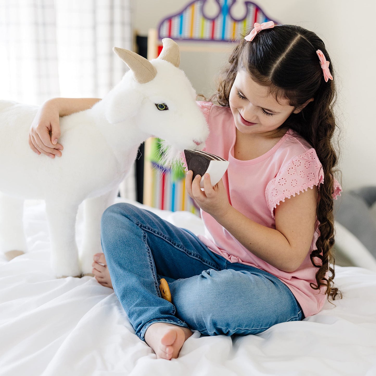 Melissa & Doug Giant Goat - Lifelike Stuffed Animal (22.5 inches Tall)