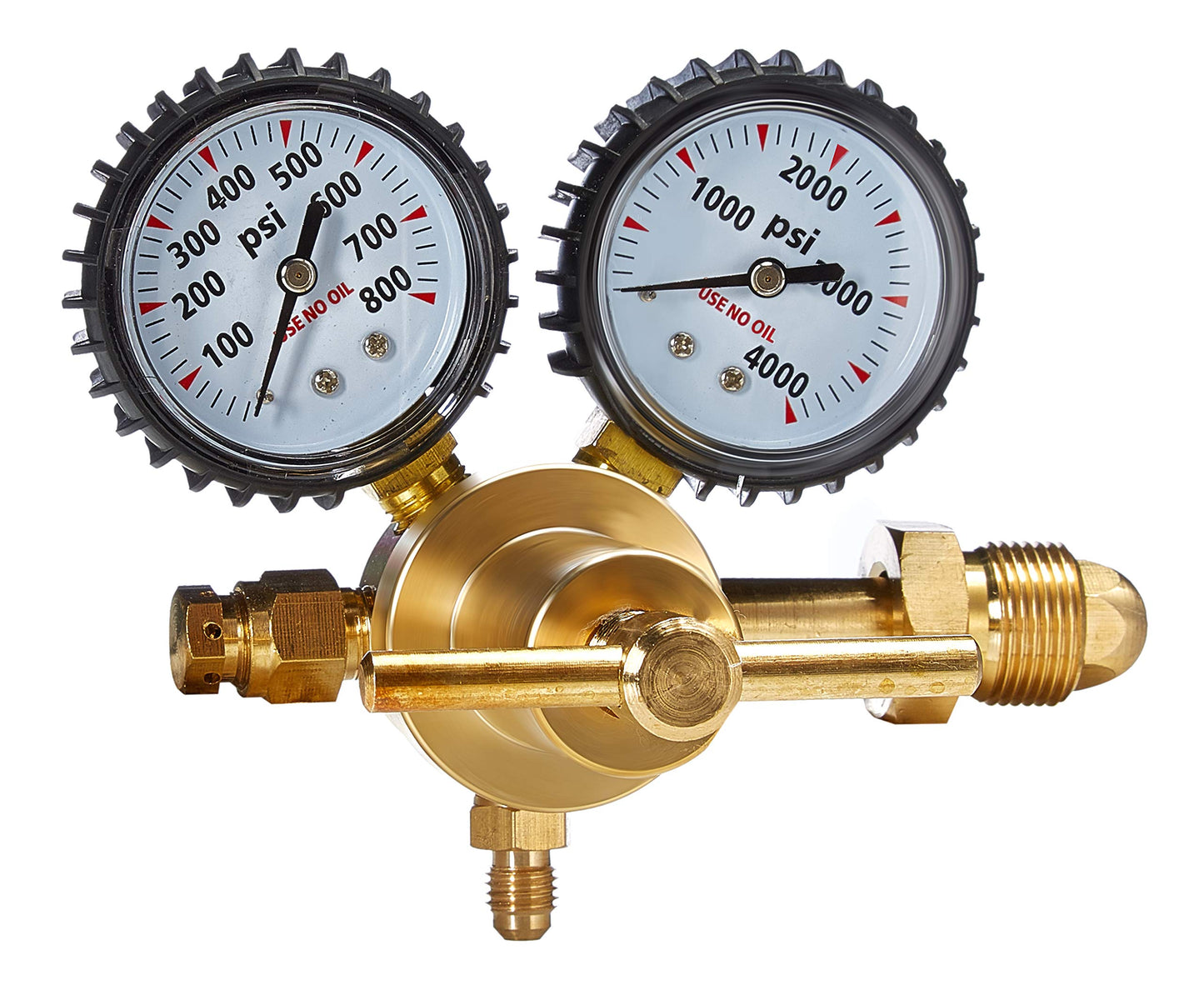 SPARC Premium Nitrogen Regulator For HVAC, Purge & More - 0-600PSI CGA 580 Inlet Inert Welding Gas Regulator - 1/4" SAE Flare Output LIFETIME USA Warranty