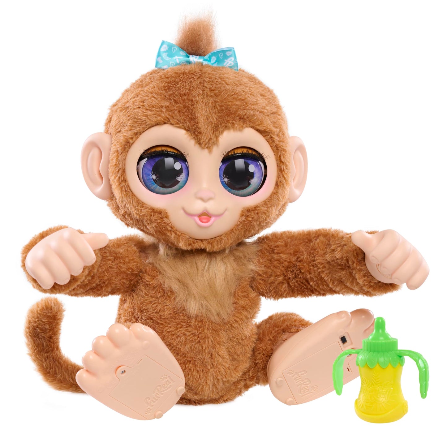 furReal Peanut The Playful Monkey Interactive Toy, 15-inch Realistic Plush, Kids Toys for Ages 4 Up, Gifts and Presents