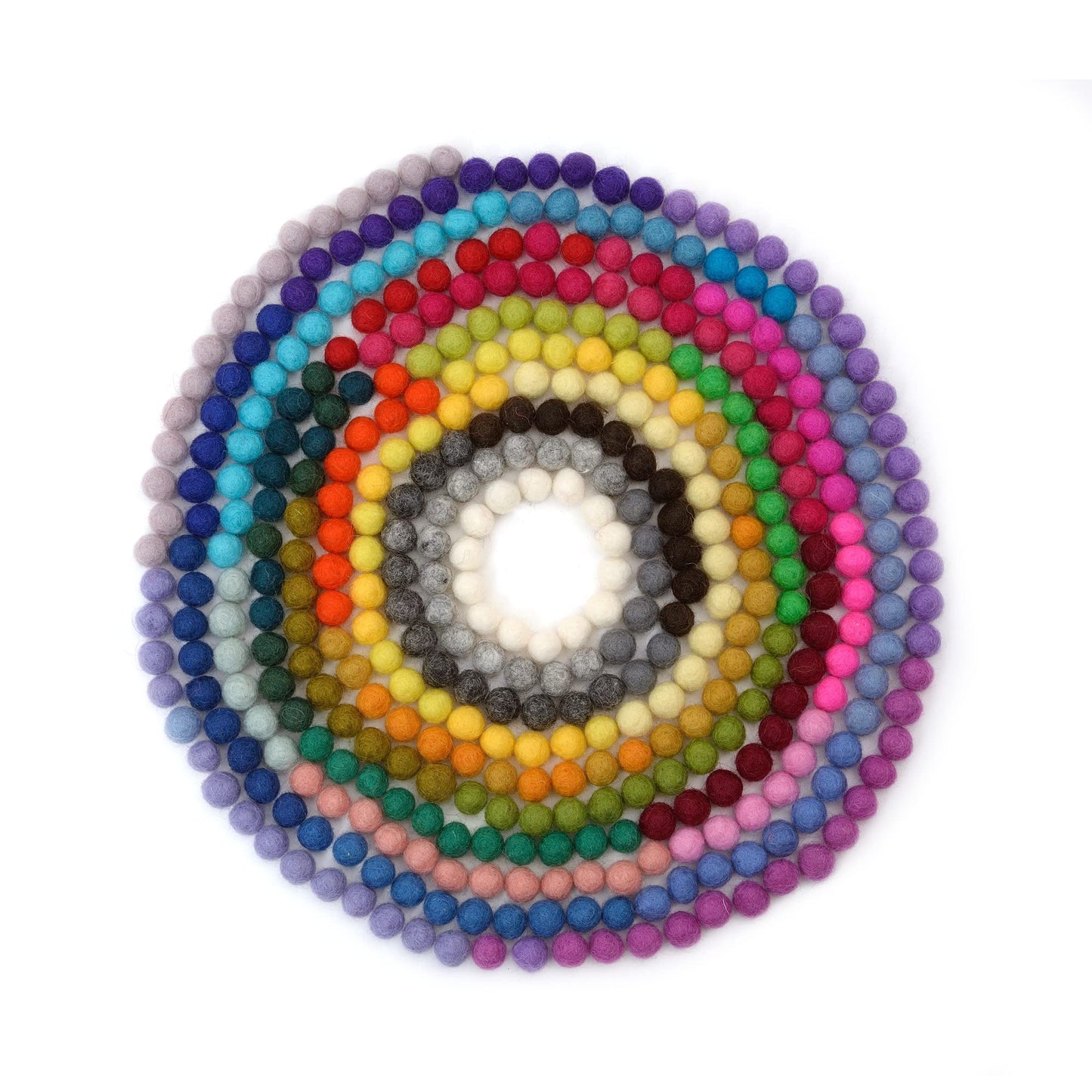 Glaciart One Wool Felt Balls Super Small (400 Pieces) 0.5 Centimeter - 0.2 Inch, Tiny Handmade Felted 40 Color (Red, Blue, Yellow, Black, Pastel and More) Bulk Small Puff for Felting and Jewelery