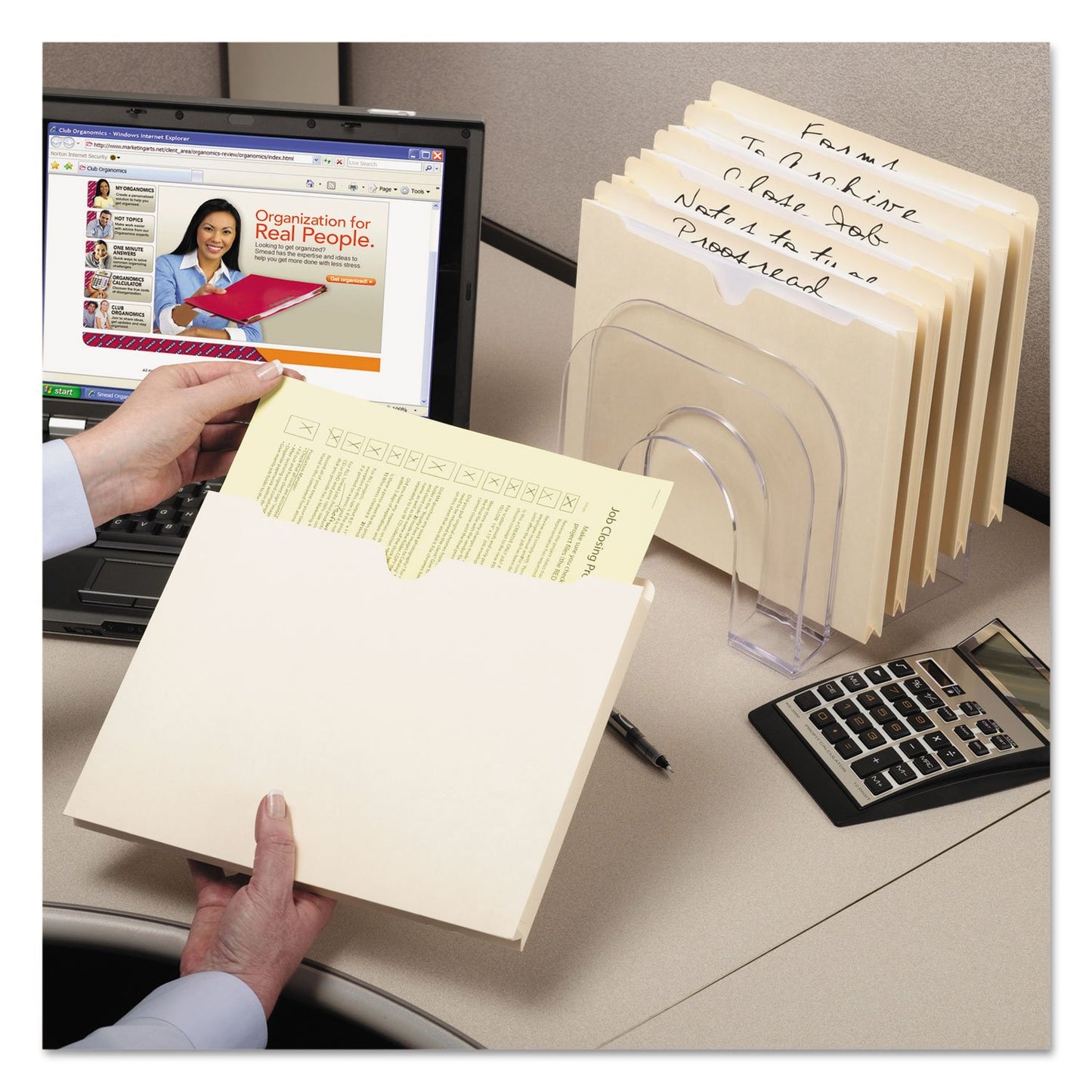 Smead File Jacket, Reinforced Straight-Cut Tab, 1-1/2" Expansion, Letter Size, Manila, 50 per Box (75540)