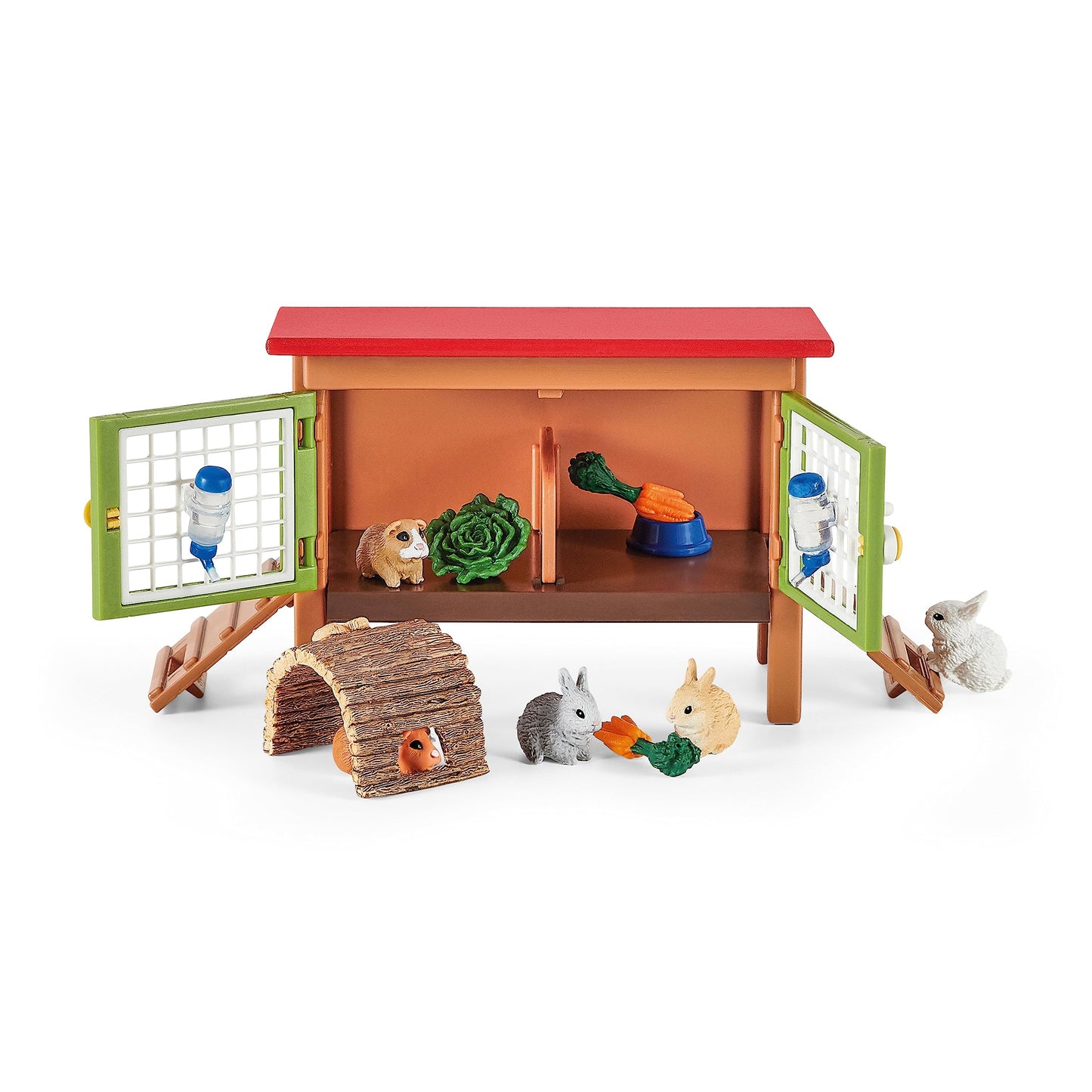 Schleich Farm World Little Pets Pen and Picnic Playset - Tiny Pets Farm Friends with Girl, Pet Shelter, Pen, Toys, Food and Accessories, Miniature Animals, 26-Piece Kids Toy for Boys and Girls