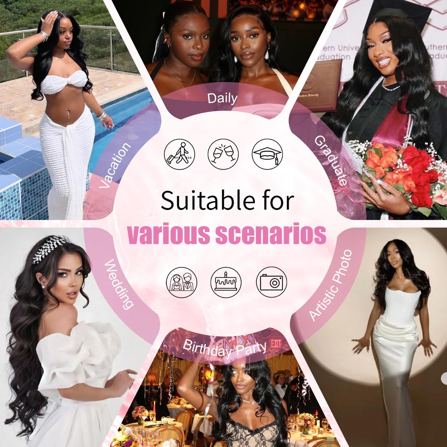 DMKEEP 12A Human Hair Bundles 18 20 22 Inch - Body Wave Bundles Human Hair 100% Unprocessed Brazilian Raw Virgin Hair 3 Bundles Quick Weave Bundles Human Hair Extensions Natural Color