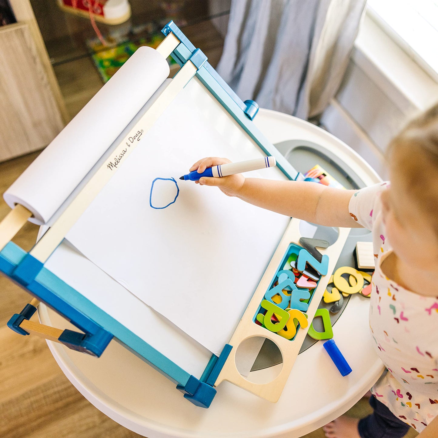 Melissa & Doug Tabletop Easel Paper Roll (12 inches x 75 feet), 3-PackKids Drawing Paper, Art For Kids