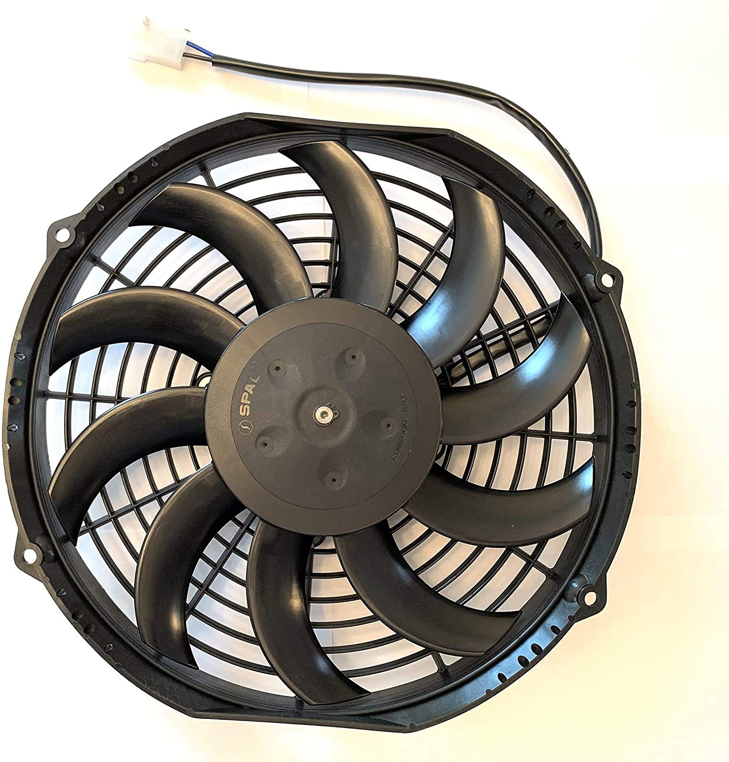 SPAL 30100435 10'' Low-Profile Radiator Puller Fan Curved Blades 12 Volt 847 cfm VA11-AP7/C-57A Cooling for Radiators, Oil Coolers, and Compact Applications