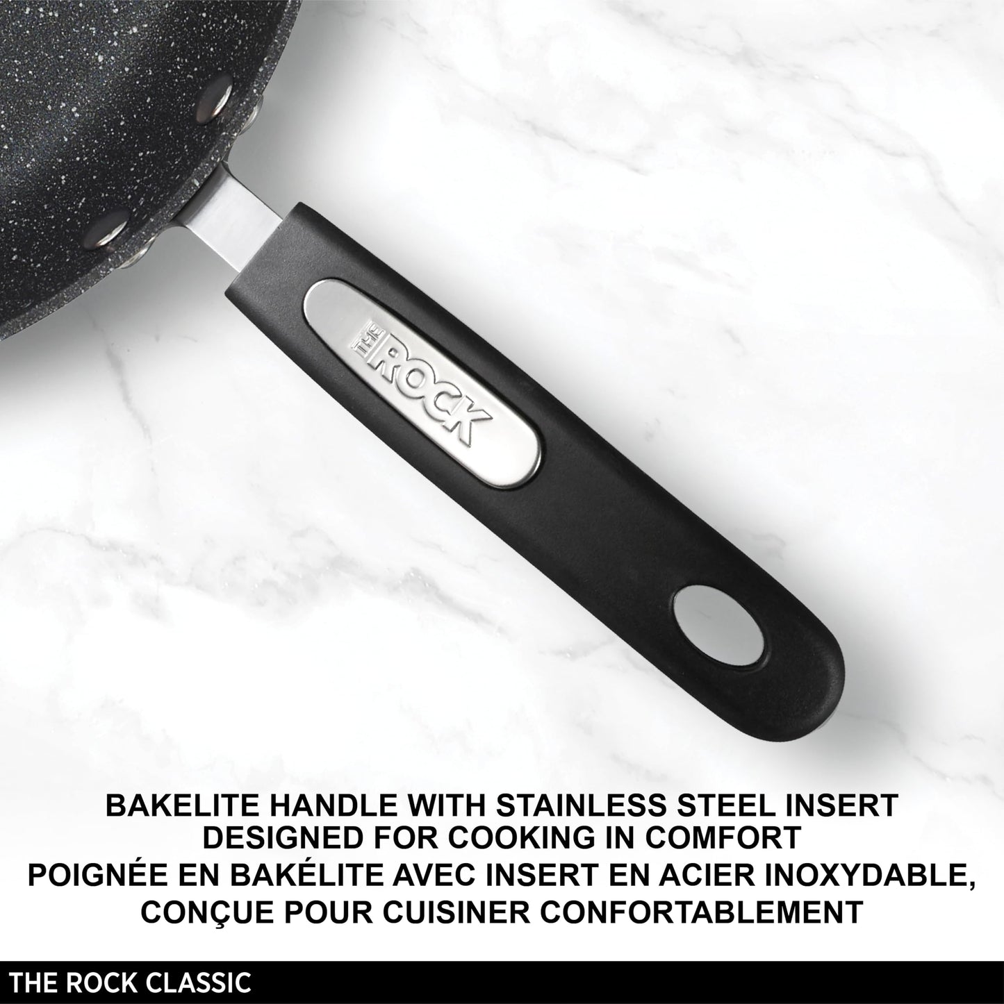 Starfrit The Rock Classic 10" (26cm) Non-Stick Fry Pan - Durable Forged Aluminum - Oven Safe - PFOA Free - Easy to Clean