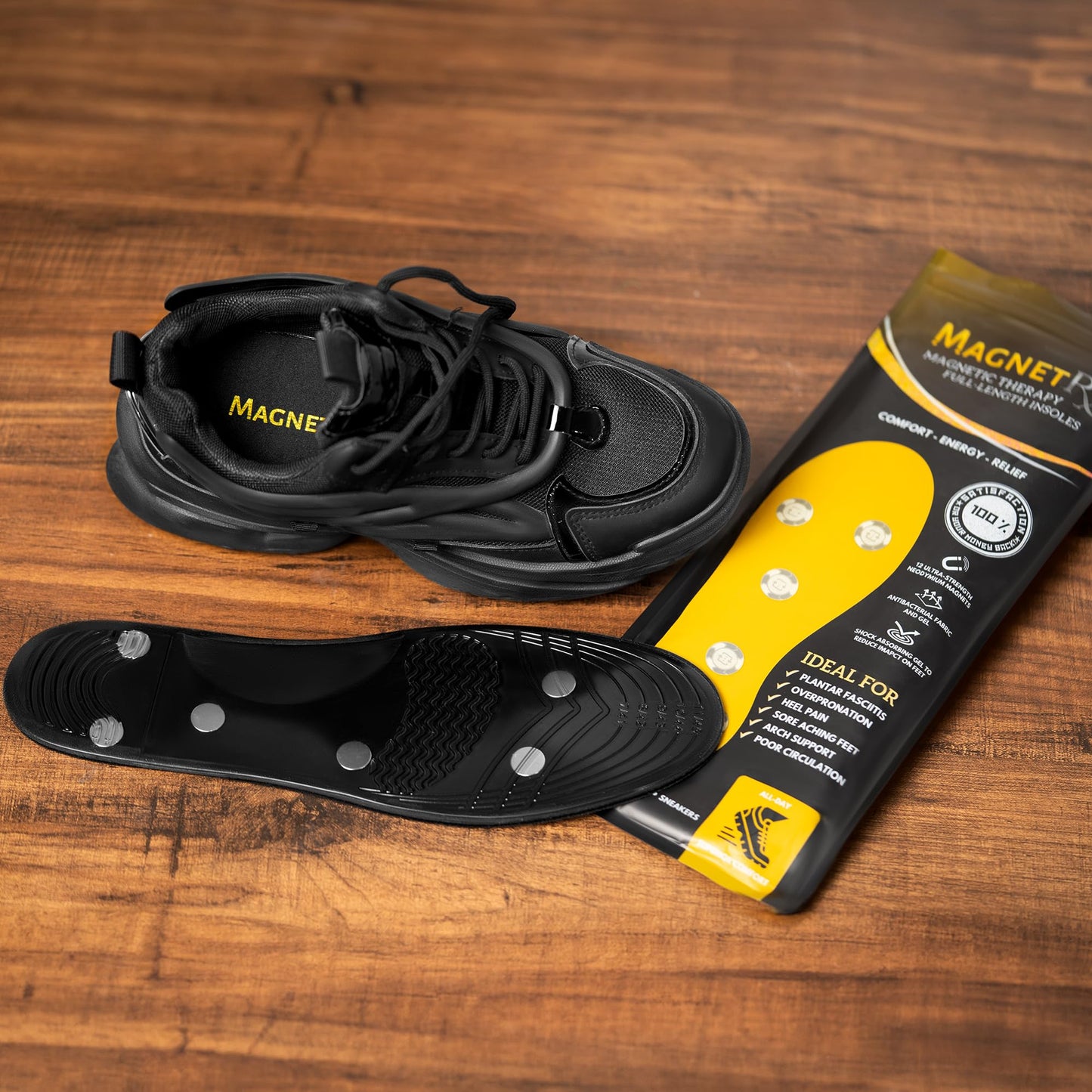 MagnetRX® Magnetic Inserts for Shoes – Effective Magnetic Shoe Inserts with Foot Magnets – Gel Comfort Magnetic Insoles for Women (Women’s: US 5-10 / EU 35-40)