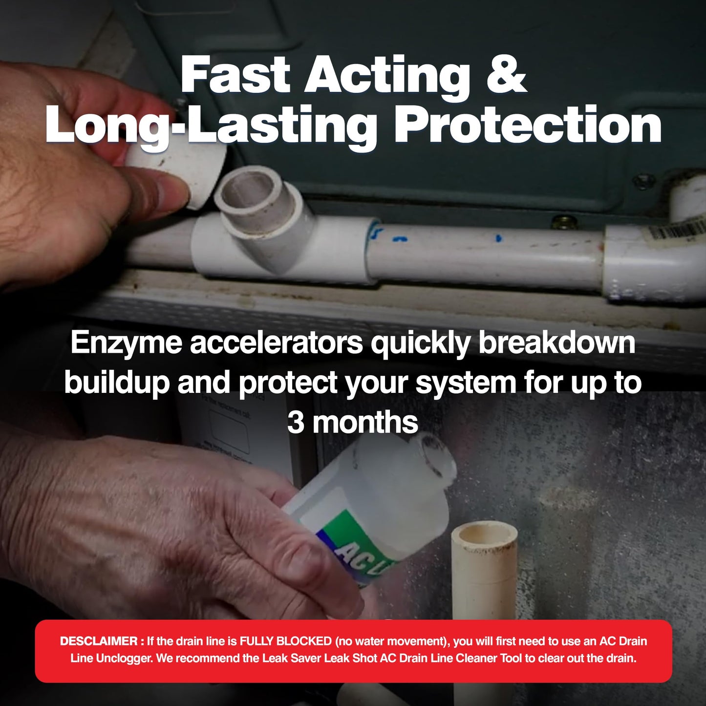 AC Line AC Drain Line Cleaner - 6 Pack / 18 Month Supply - Cleans HVAC drain lines, cleaner, condensate lines, fountain drink drain lines and more