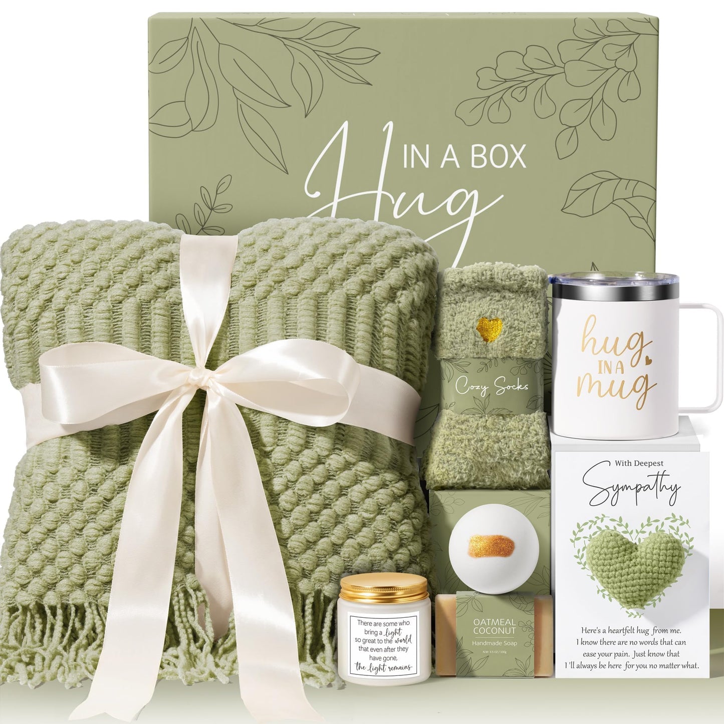 Sympathy Gift Baskets Sympathy Gifts for Loss of Loved One Mother Father Husband Mom Dad, Memorial Condolences Grief Bereavement Gift Ideas for Loss, Miscarriage Gifts for Mothers Women Care Package
