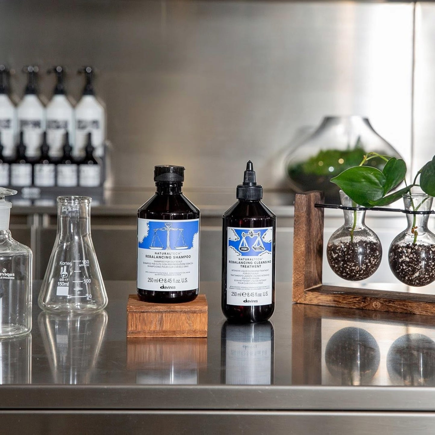 Davines Naturaltech REBALANCING Shampoo, Gently Cleanse The Scalp While Assisting With Excess Sebum Production, Add Shine, 8.45 fl oz
