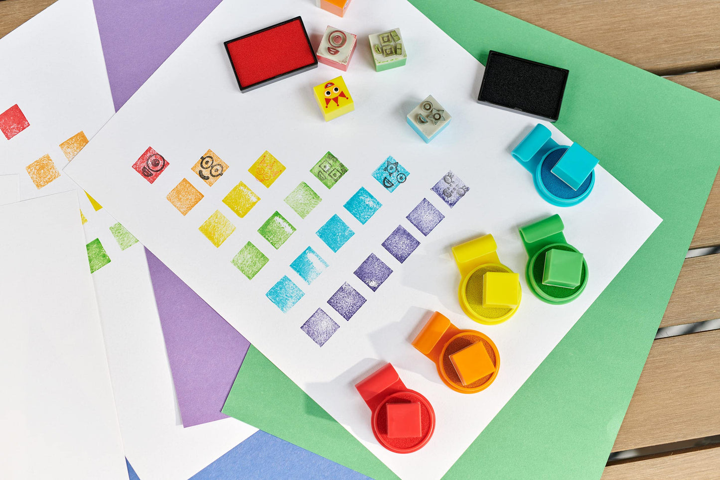 hand2mind Numberblocks Stampoline Park Activity Set, Washable Ink, Reusable Stamps, Toys, Stamp Set for Kids, Ink Pads Toys (20 Stamps and 12 Pads), Multicolor (94563)