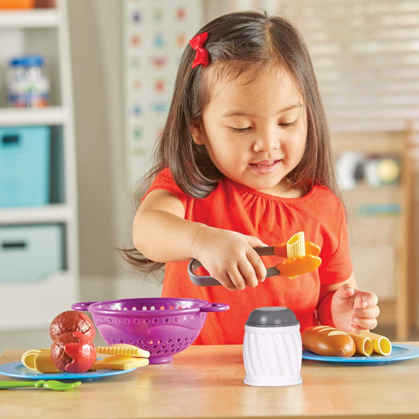 Learning Resources CA New Sprouts Pasta Time, Pretend Play, Play Food, 20 Piece Set, Ages 2+ , Multicolor
