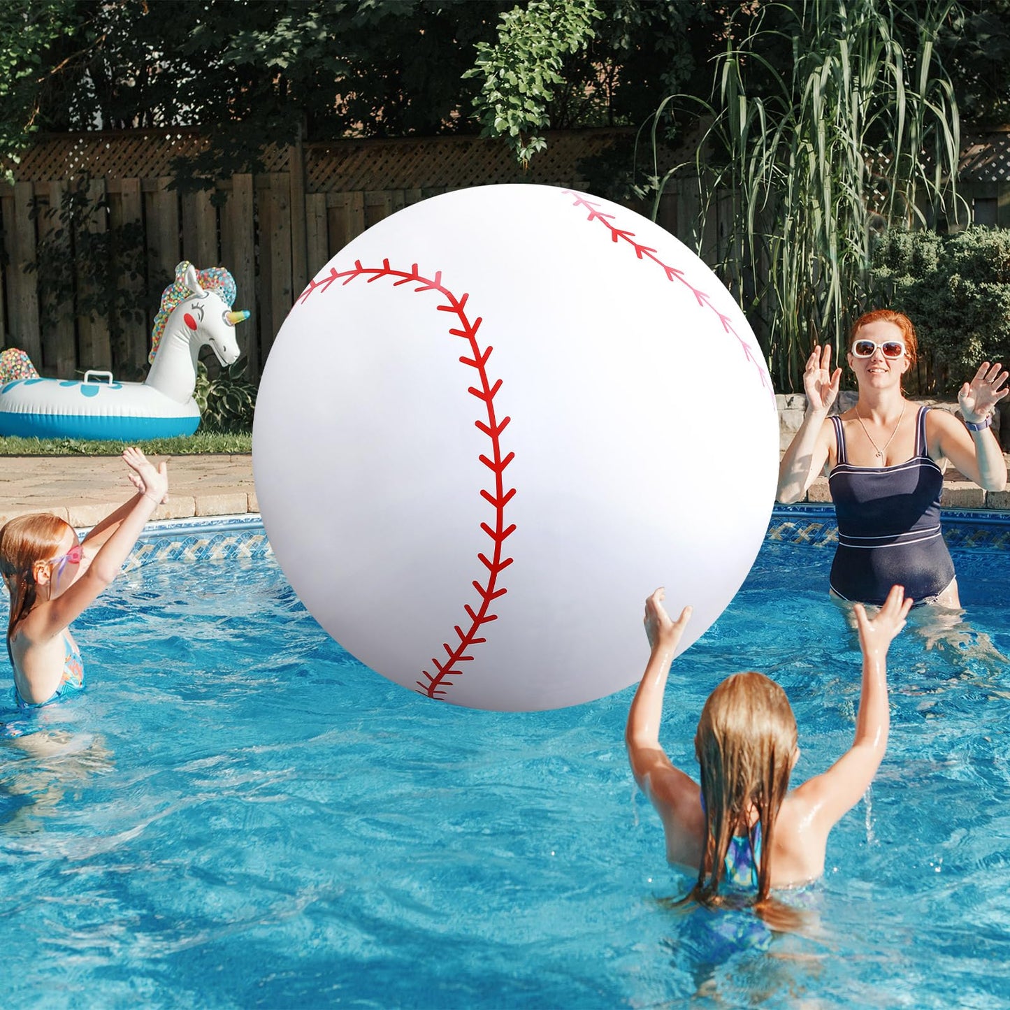Lewtemi 3 Pcs 27 Inch / 40 Inch Giant Inflatable Sports Balls Large Inflatable Beach Ball Inflatable Baseballs Soccer Ball Basketball for Sports Themed Birthday Party Favor(40 Inch)