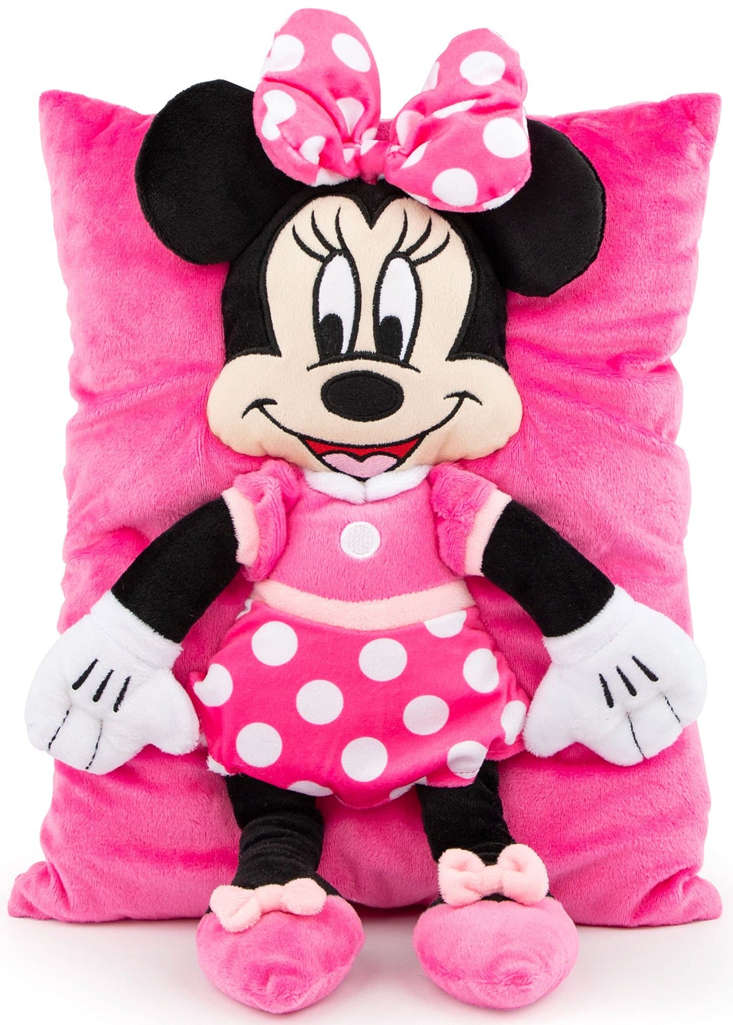 Jay Franco Disney Minnie Mouse 3D Snuggle Pillow - Super Soft - Measures 15 Inches (Official Disney Product)