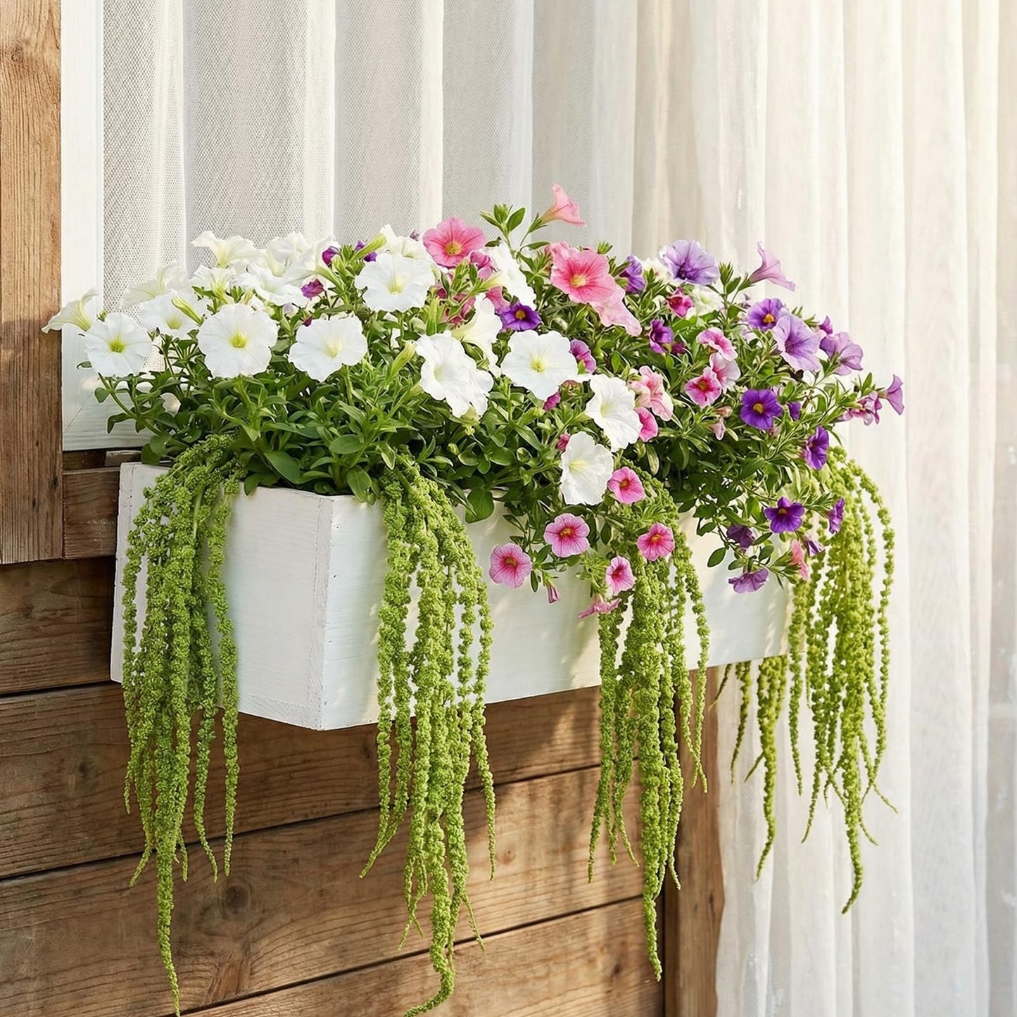 Suncalla 6 Pcs 35 Inch Amaranthus Artificial Flower Hanging Plants Fake Amaranthus Flower Dried Preserved Bleached Wisteria for Wedding Christmas DIY Bouquet Garlands Home Wall Decor (Green)