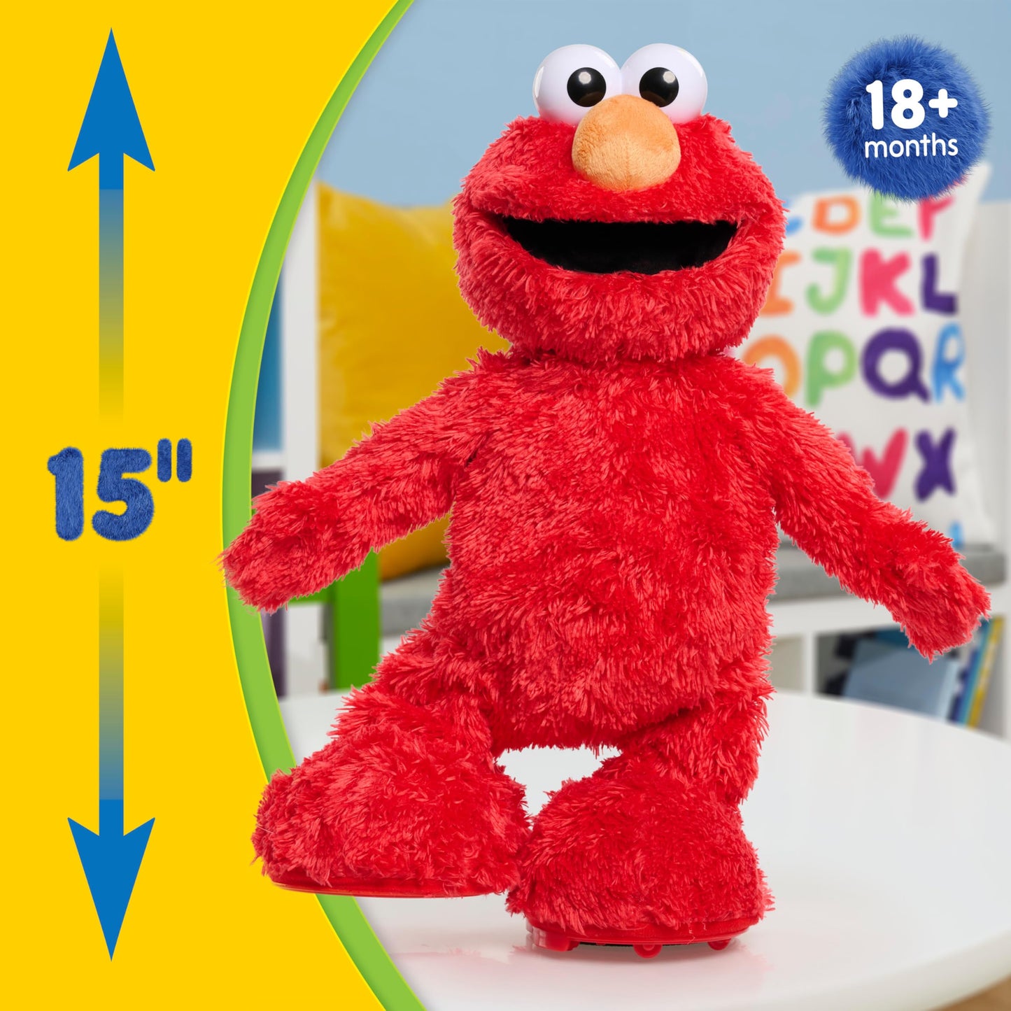 Sesame Street Hokey Pokey Elmo Interactive Toy with Music and Motion, 14-inch Bilingual Plush, Pretend Play, Kids Toys for Ages 18 Month, Gifts and Presents