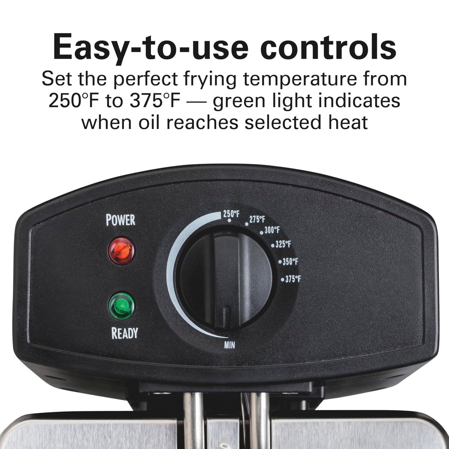 Hamilton Beach Family Style Electric Deep Fryer, Includes Frying Basket with Hooks, 1500 Watts, Easy Detach Magnetic Cord, 3 Liter / 12 Cup Oil Capacity, Stainless Steel (35220G)