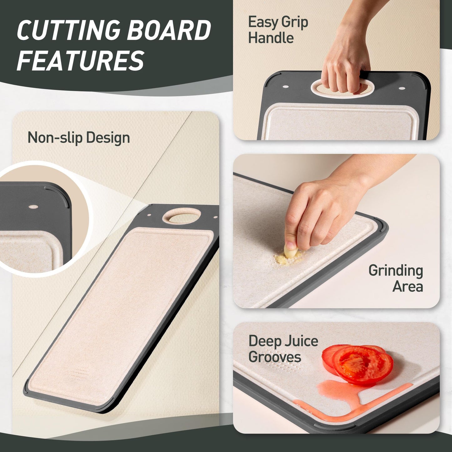 2 Packs Stainless Steel Cutting Board Set, Best Non Toxic Cutting Boards for Kitchen, Double Sided Metal Chopping Board for Meat/Fruit/Vegetables, Food Grade Kitchen Set Gift, [16”×11”+18”×12” Inch]