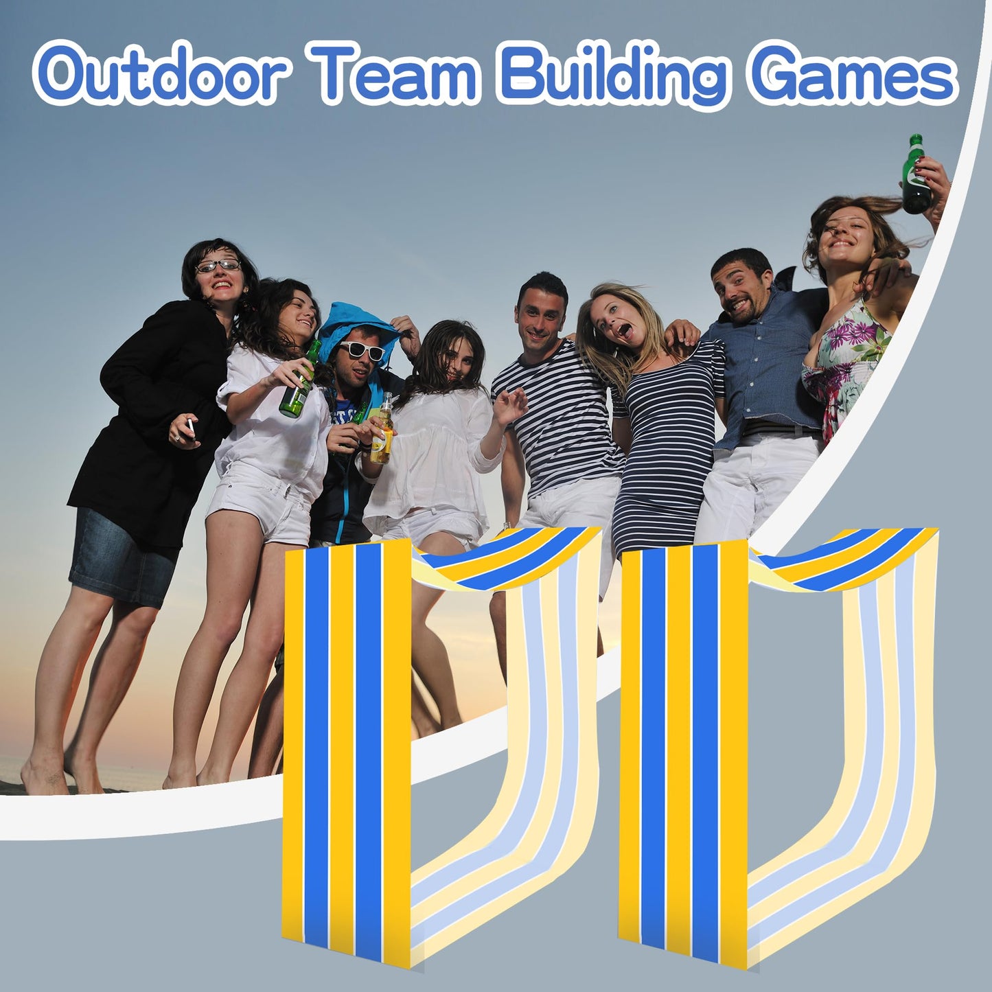 Yanacc Team Building Games Teamwork Games for Working Adults, Group Activities Mat for School Students Teens, Field Day Games (26ft, Pack of 2)