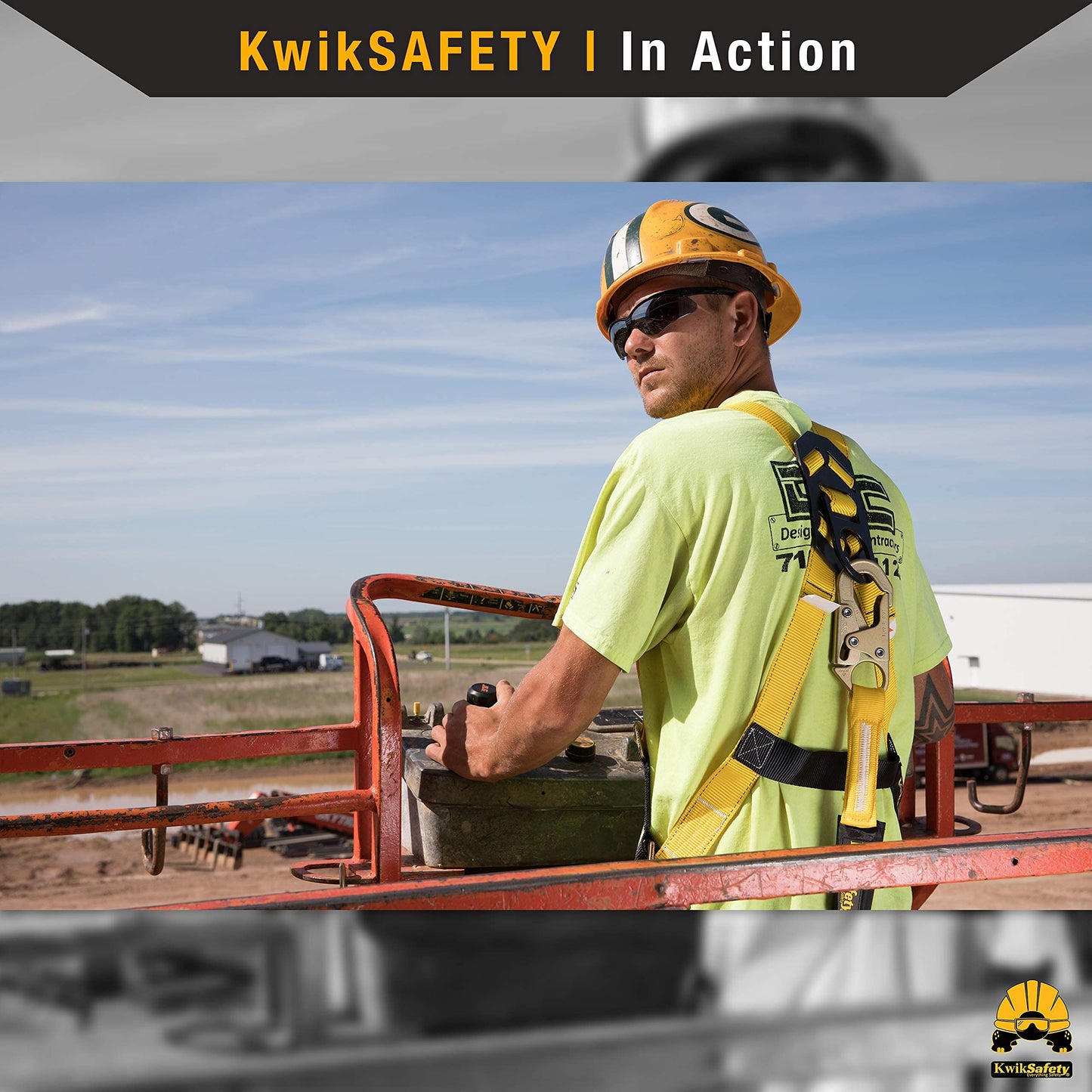 KwikSafety SCORPION [4 Pack] Safety Harness | Full Body Fall Protection Harness w/ 6ft Tubular Lanyards | OSHA ANSI Certified Fall Arrest PPE Gear