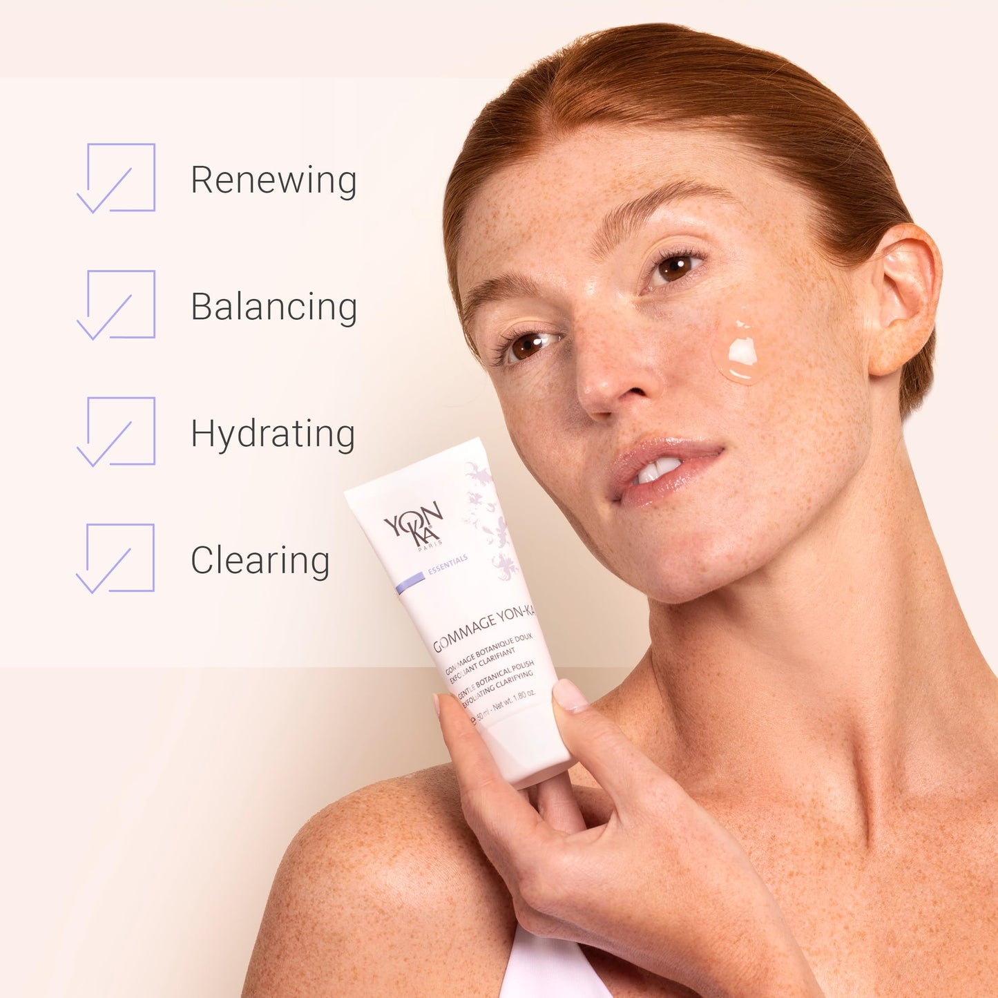 Yon-Ka Gommage Yon-Ka Peeling Gel (50ml) Gentle Facial Exfoliator to Brighten and Balance, Help Tighten Pores and Reduce the Look of Redness, Paraben-Free