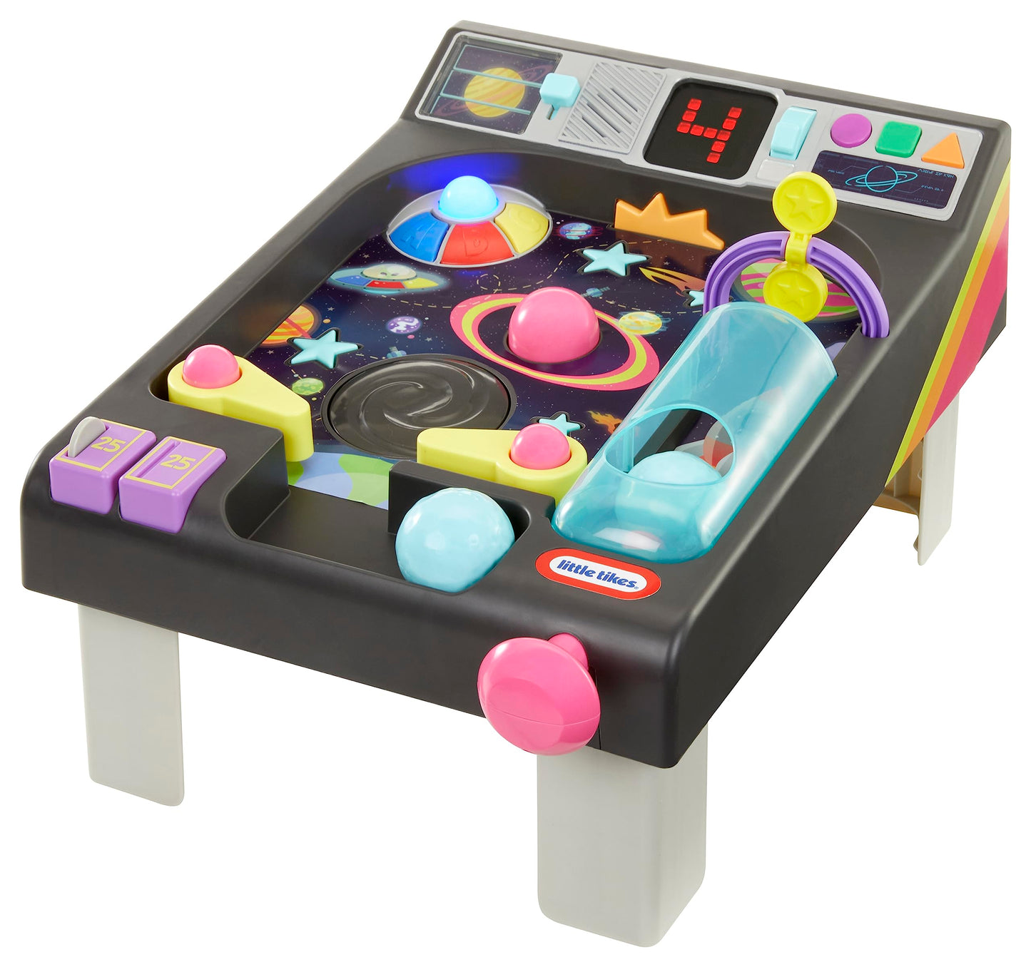 Little Tikes Old School My First Pinball Activity Table, Letters, Numbers, Planets, Counting, Sounds, Learning, Lights, Retro, Preschool Toy for Toddlers Girls Boys Ages 12 Months, 1-2 Years