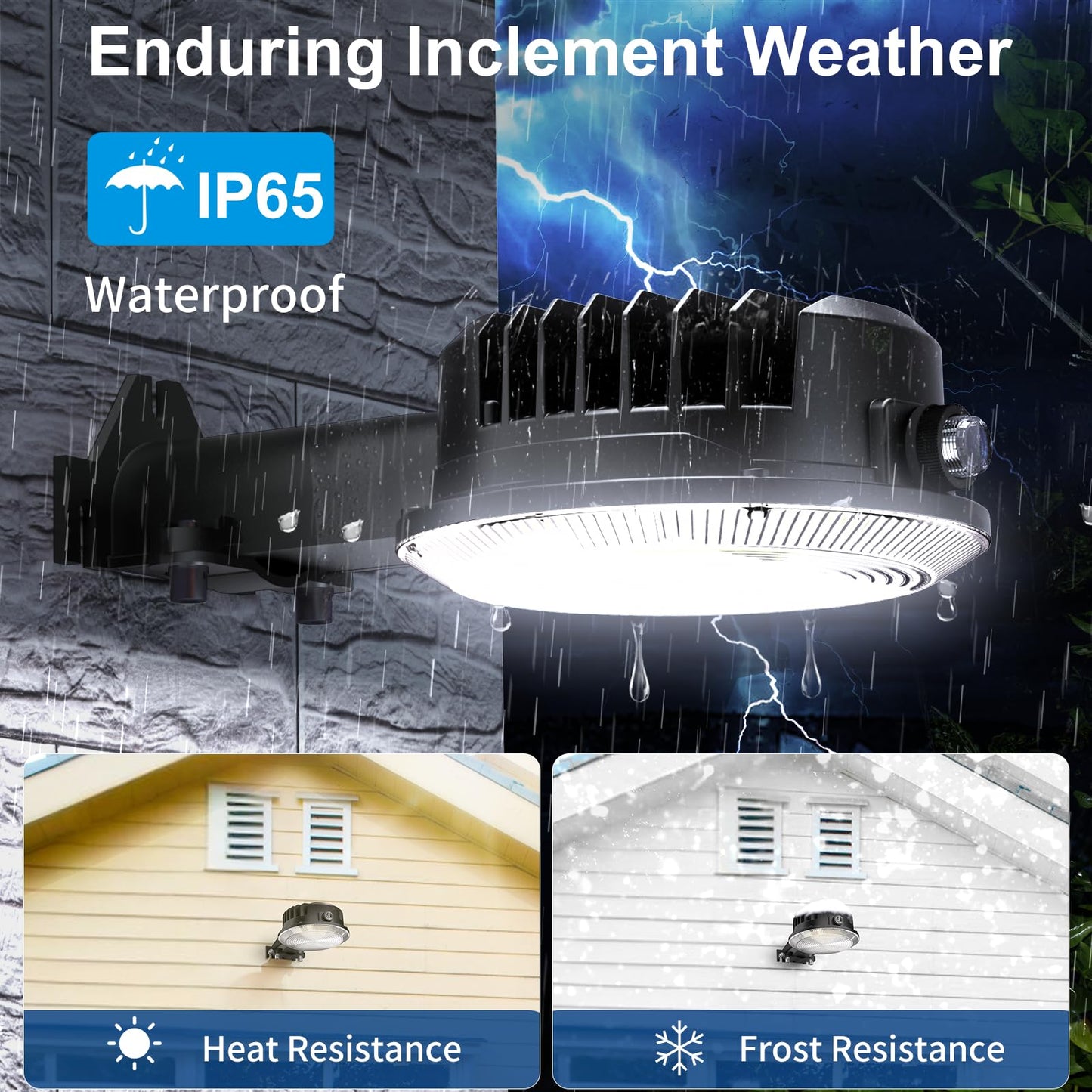 Olafus 170W LED Barn Light 2 Pack, Dusk to Dawn Outdoor Lighting with Photocell, 22000LM Brightness Area Street Outdoor Lights Fixture, IP65 Waterproof 6500K Daylight Exterior Security Flood Lights
