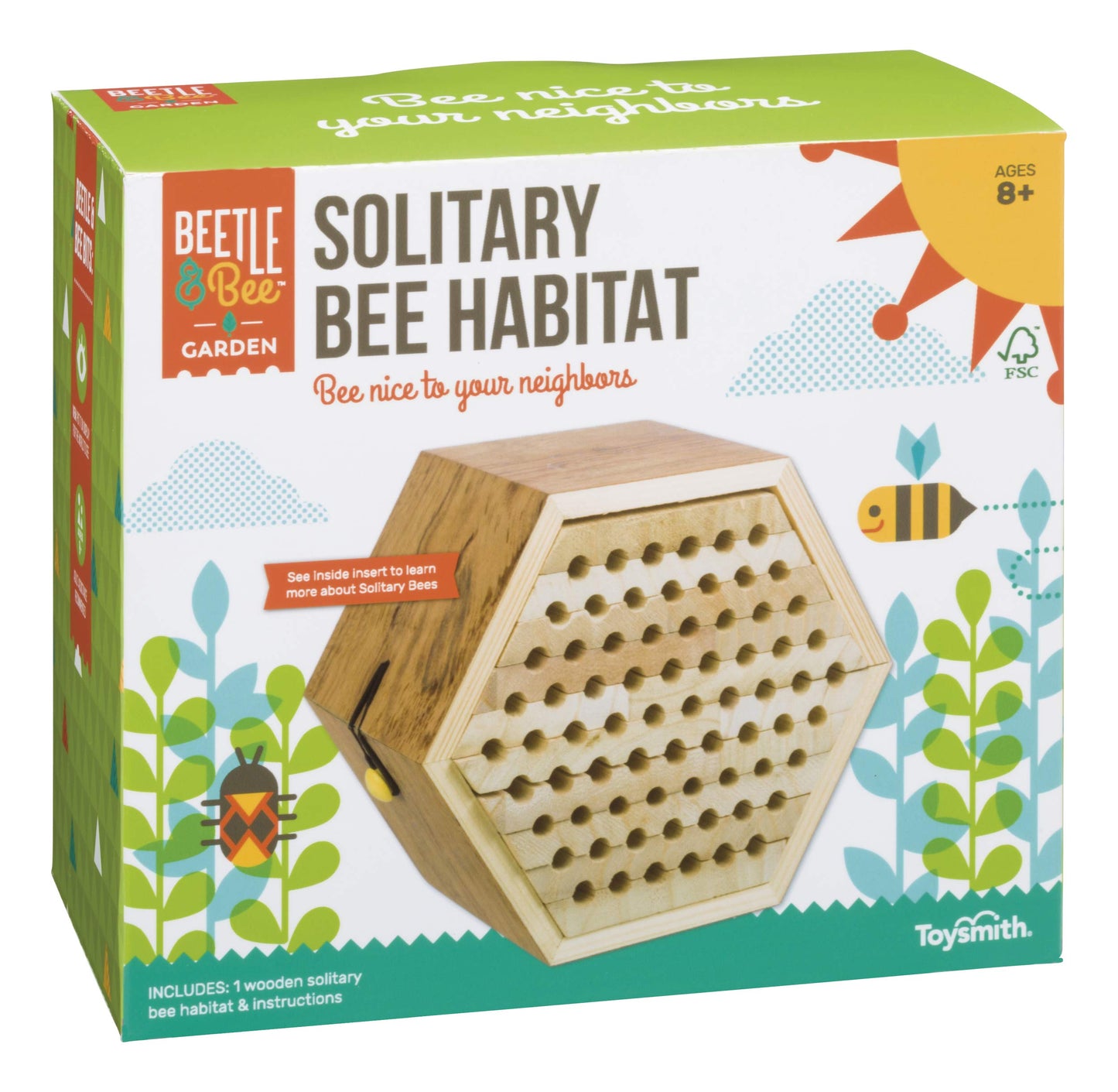 Toysmith Beetle & Bee Solitary Bee Habitat