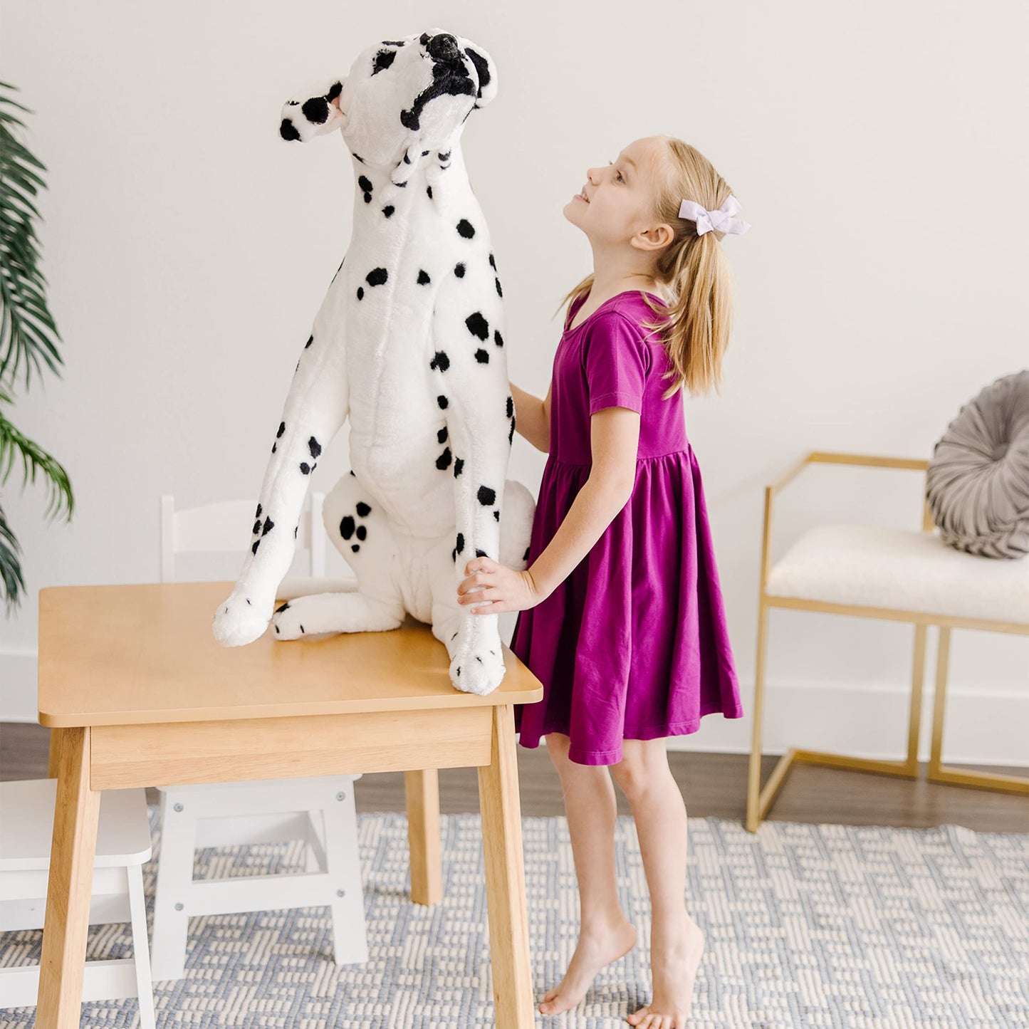 Melissa & Doug Giant Dalmatian - Lifelike Stuffed Animal Dog (Over 2 feet Tall) Extra Large Stuffed Animals, Plush Dalmatian Dog for Ages 3+