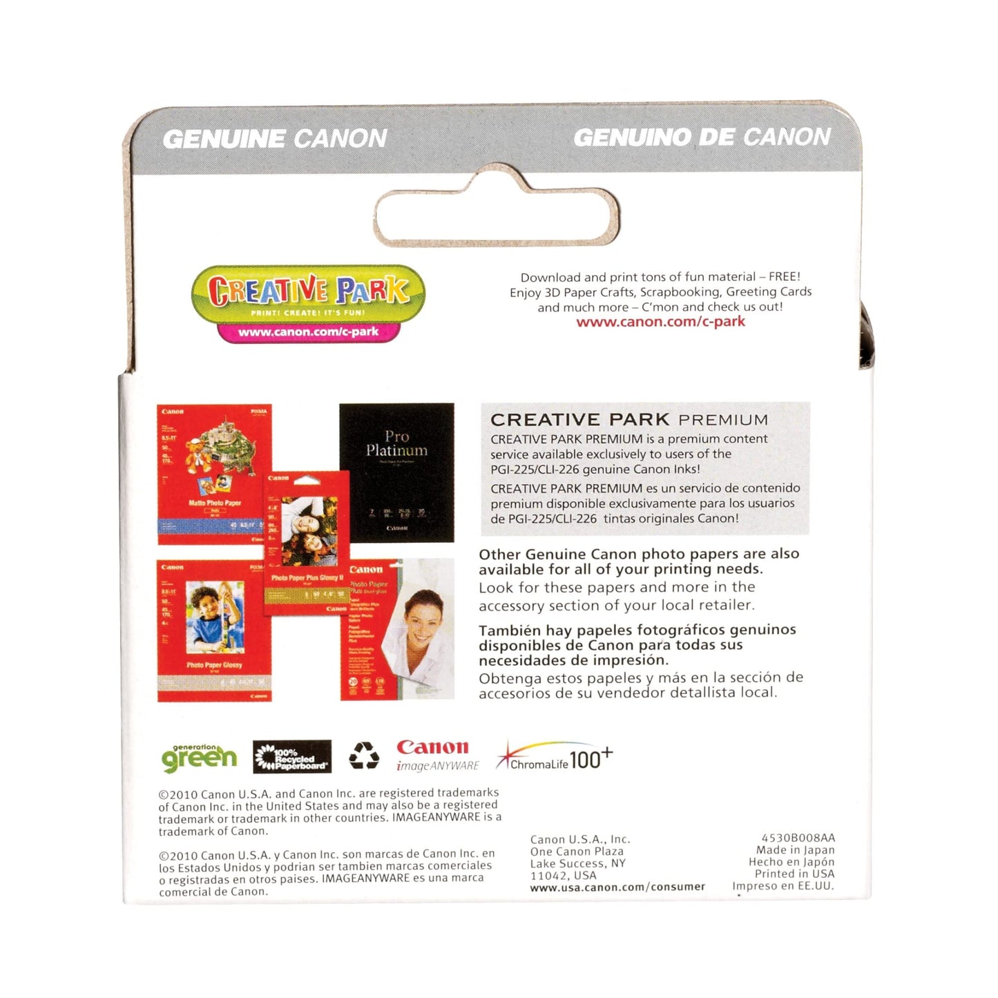 Canon PGI225/CLI226 Genuine Color Multi Pack, Compatible with iP4820, MG5220, MG5120, MG6120, MG8120, MX882, iX6520, iP4920, MG5320, MG6220, MG8220, and MX892 Printers