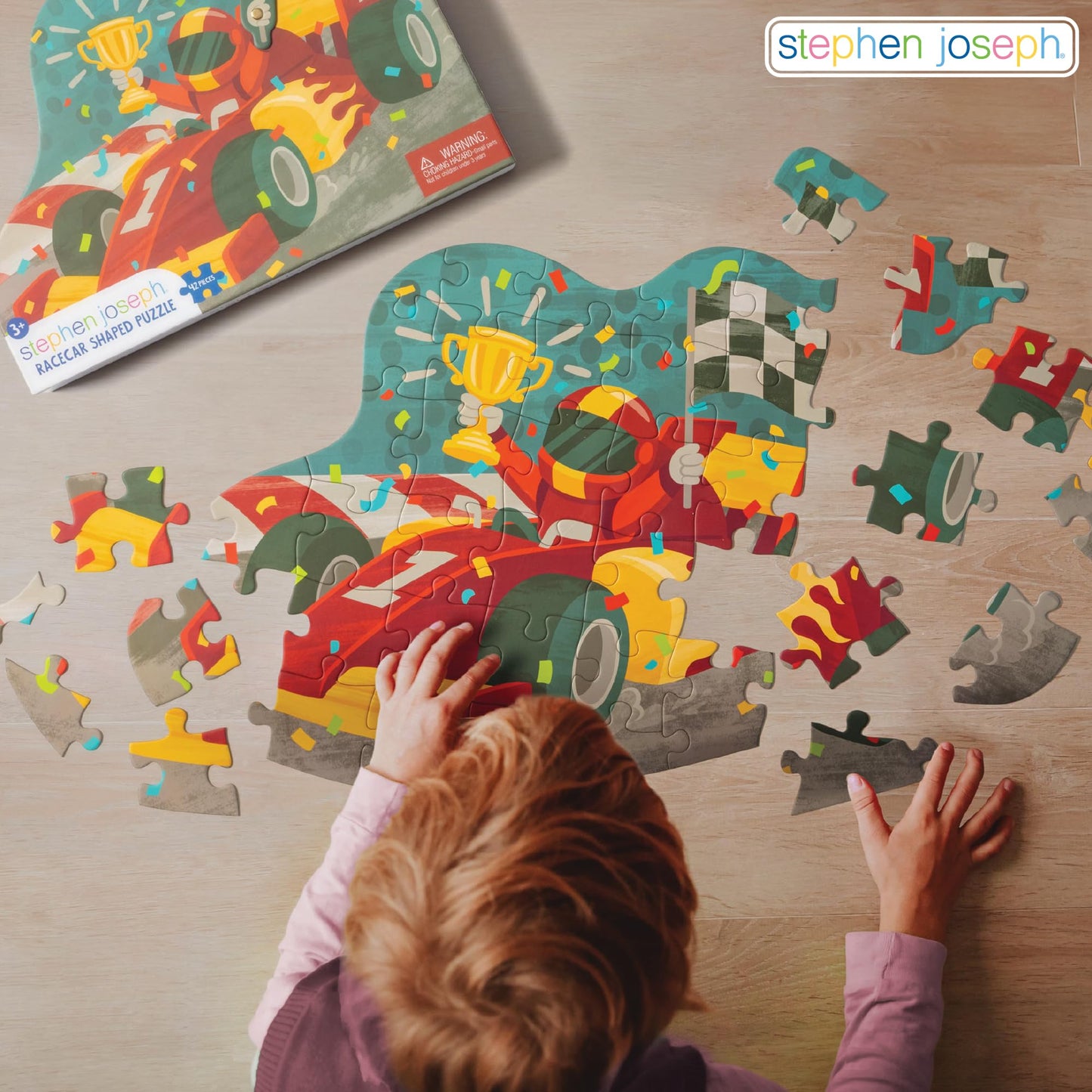 Stephen Joseph, Shaped Jigsaw Puzzle, 40 Pieces Preschool Toddler Puzzle, Bunny
