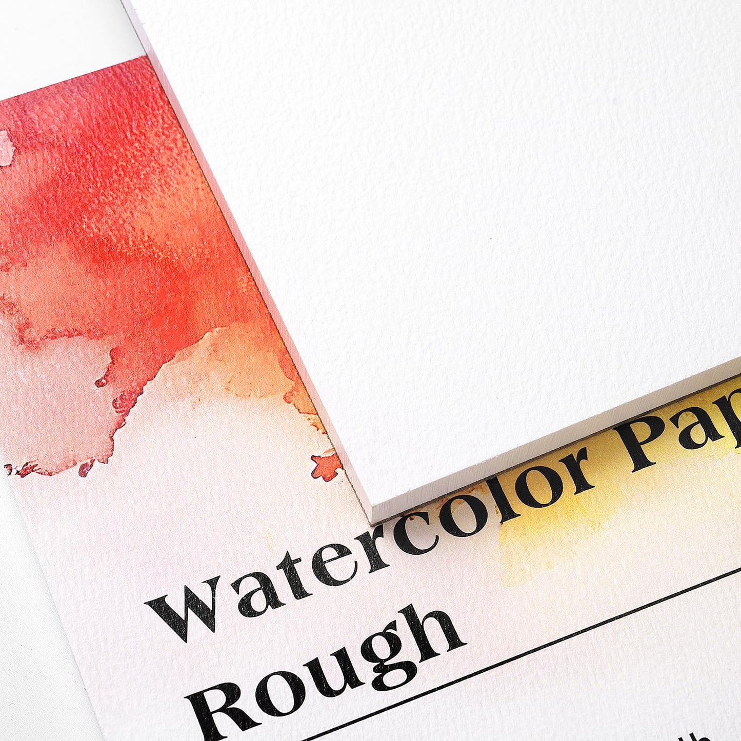Fuumuui 11×15 Watercolor Paper Block, Textured Rough 100% Cotton Watercolor Paper, 140lb/300gsm, 20 Sheets, Acid-Free, Art Paper for Painting & Drawing, Wet, Mixed Media, Rough Grain