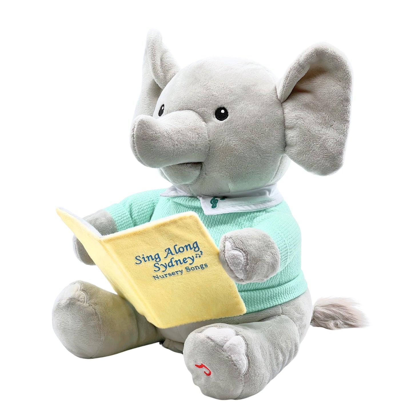 Cuddle Barn - Sing Along Sydney | Animated Plush Elephant Sings 5 Classic Nursery Rhymes | Musical Stuffed Animal | Mouth and Body Moves to Music | Great Gift for Toddler Boys and Girls - 12"