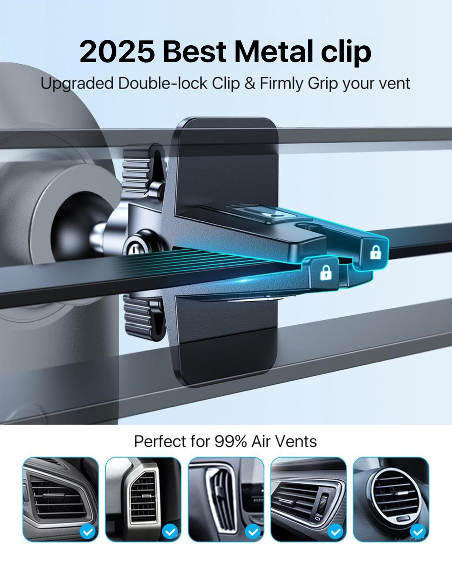 andobil Upgraded for MagSafe Car Mount Pro [Strongest Magnet, Big Phone Friendly] Magnetic Phone Holder for Car Vent Stable Cell Phone Car Holder Mount for iPhone 16 15 14 13 Pro Max Samsung S24 S23