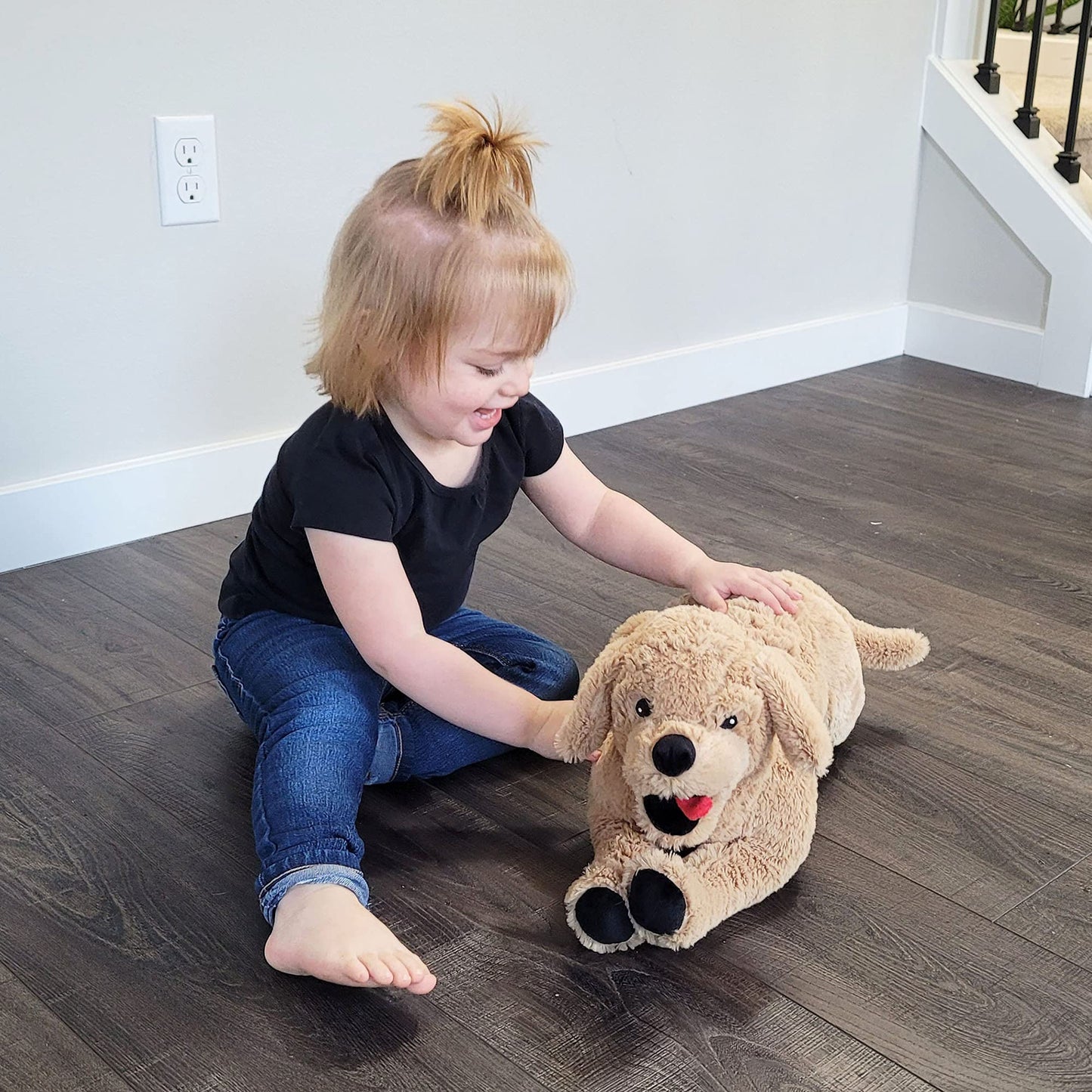 LotFancy 27'' Cuddly Golden Retriever Stuffed Animal, Large Plush Dog Toy, Gifts for Kids, Pets on Birthday Party Favors Thanksgiving Xmas, Beige