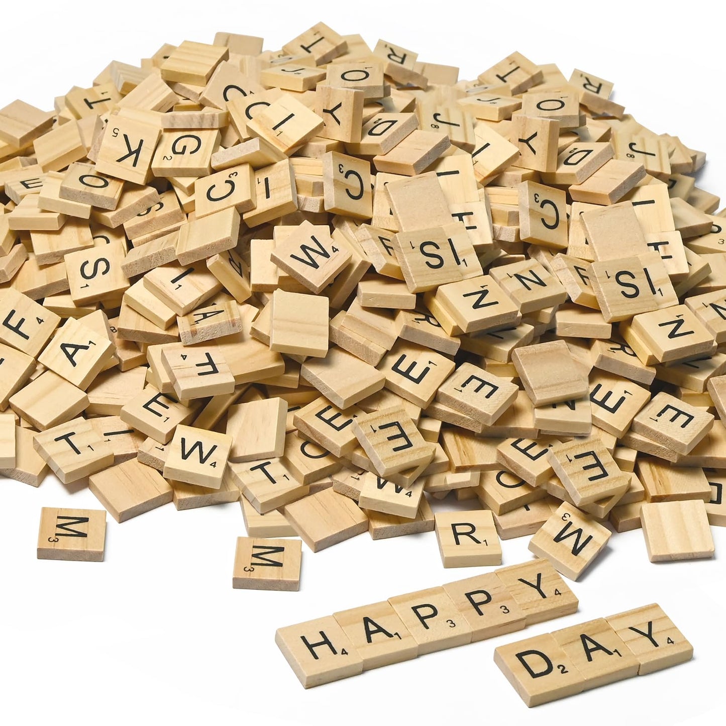 1200 PCS Wooden Letters,Alphabet Letter Tiles, Decorative Alphabet Pieces for DIY Wall Art, Crafts, Home Decoration and Party Supplies
