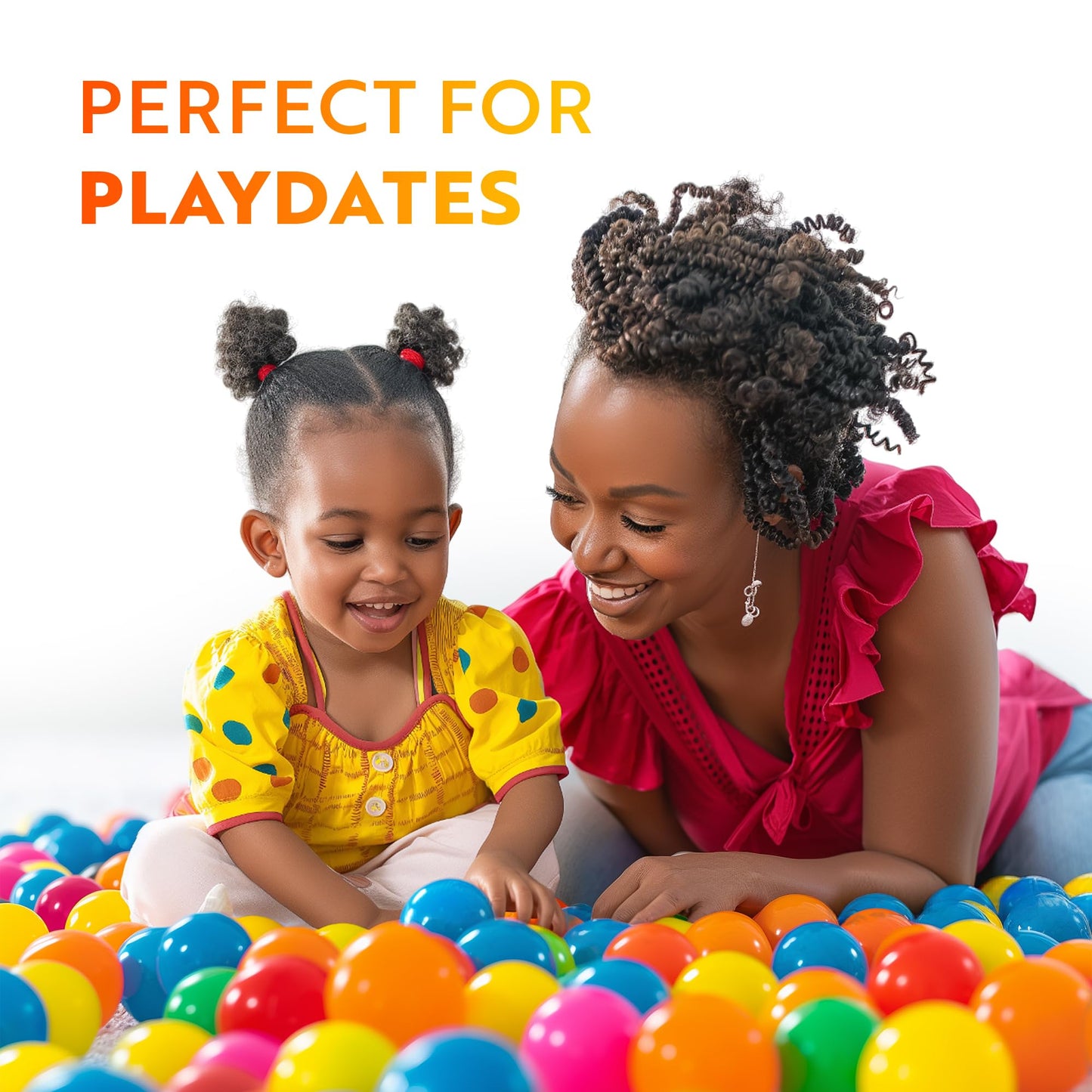 Playz Soft Plastic Mini Ball Pit Balls 500 Count - w/ 8 Vibrant Colors - Crush Proof, No Sharp Edges, Non Toxic, Phthalate & BPA Free for Baby Toddler Ball Pit, Play Tents & Tunnels Indoor & Outdoor