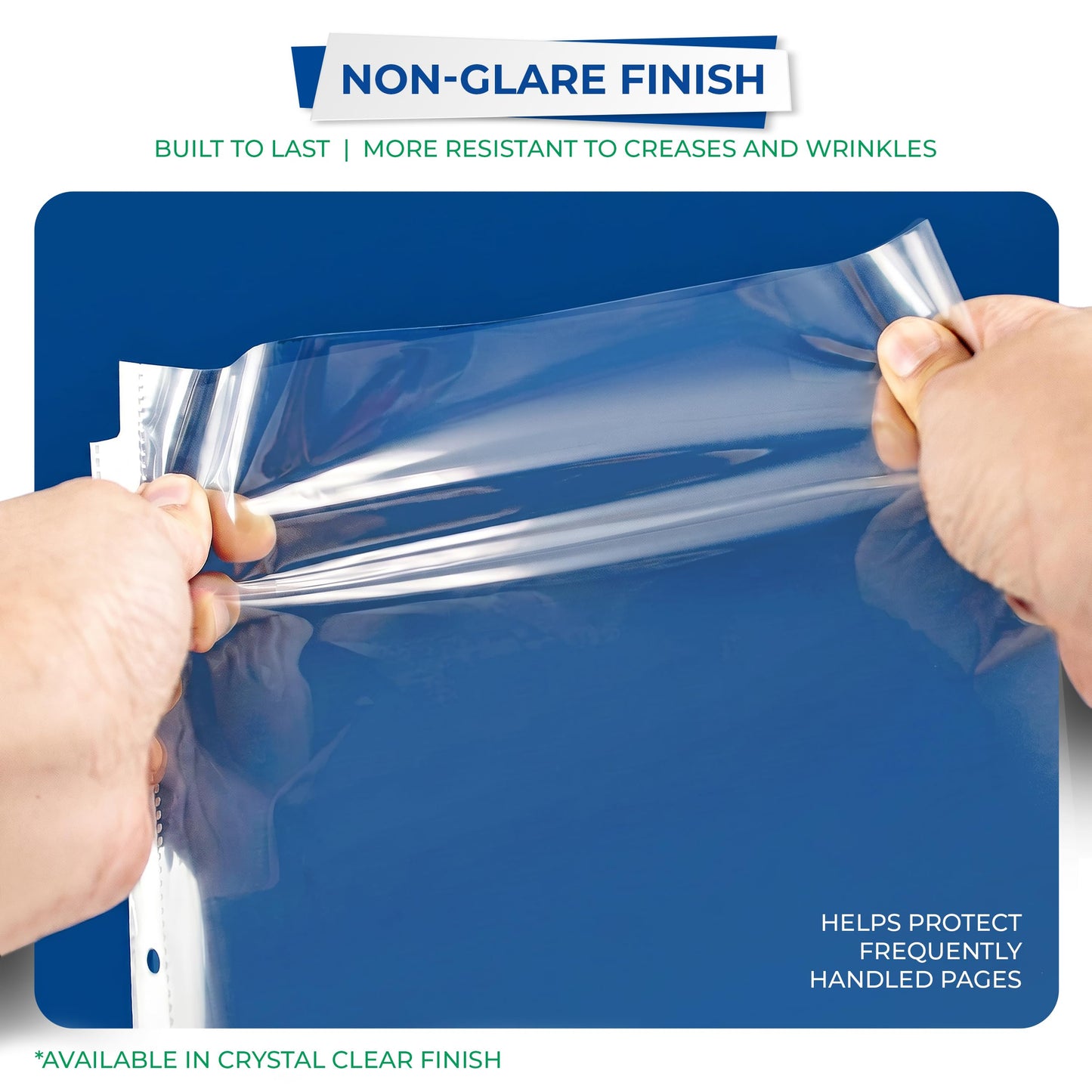 Samsill 500 Pack Heavy Duty Sheet Protectors, Non-Glare, 8.5x11 Inch Page Protectors for 3 Ring Binder, Letter Size Protectors, Reinforced Holes, Non-Glare Document Sleeve, Acid Free, Top Loading