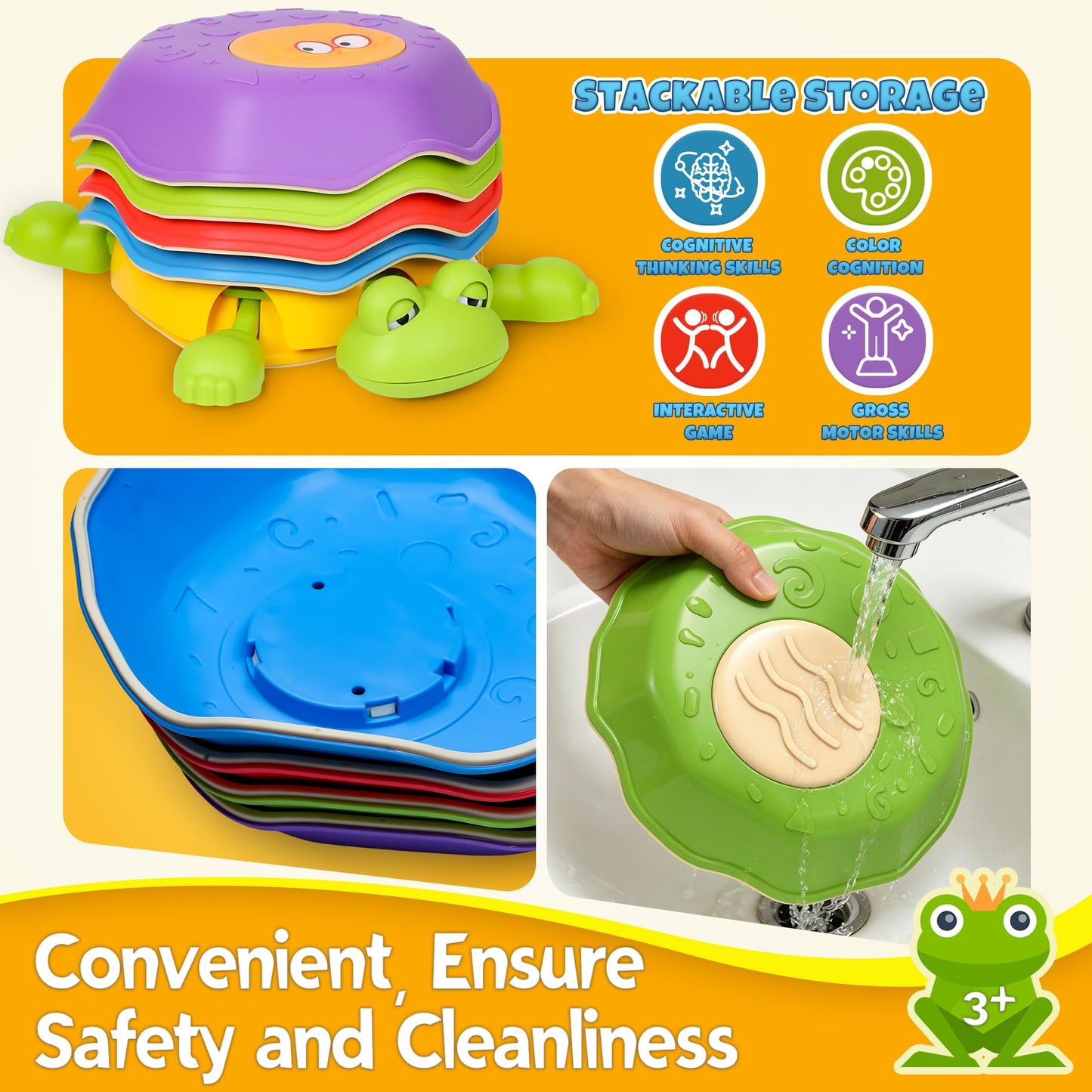 Frog Stepping Stones for Kids, 5pcs Non-Slip Toddler Balance Stepping Stones Toy, Interactive Balance Game with Light and Sound, Toddler Activity Toy Game Toys Indoor or Outdoor Play for Kids Aged 3+
