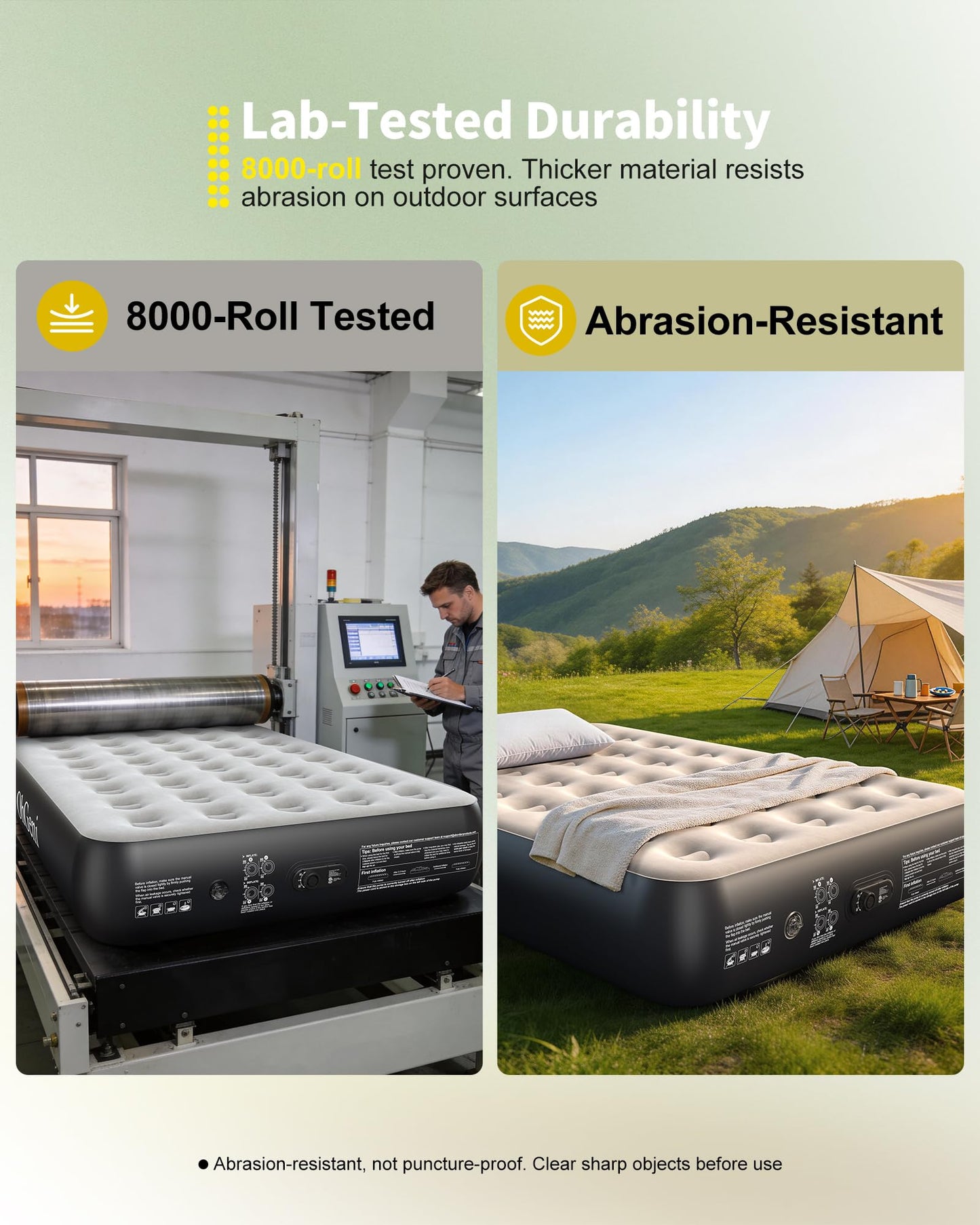 OhGeni Air Mattress Full with Built in Pump, 13" Raised Inflatable Blow up Mattress, Family Choice Award Winner, Portable Foldable Bed with Upgraded Surface for Home & Camping, 600 lbs