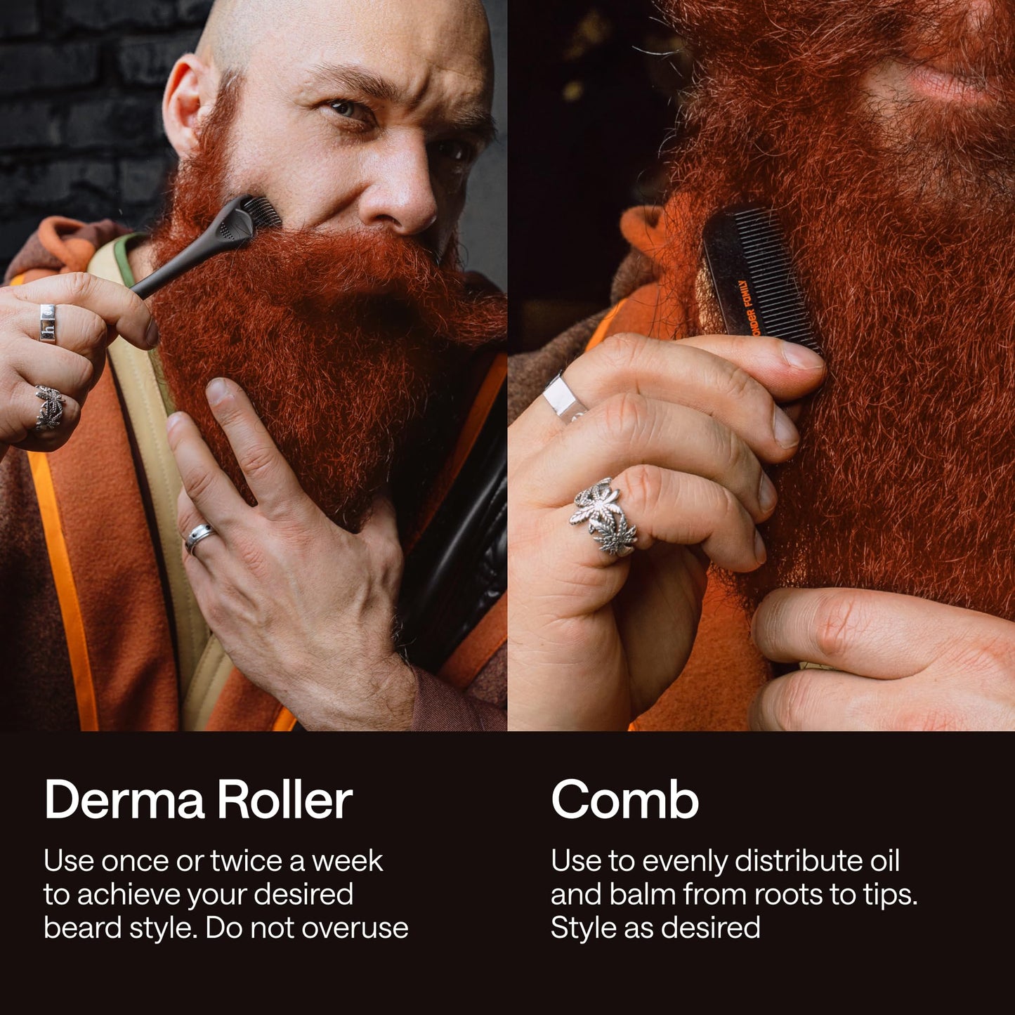 5-in-1 Beard Kit for Men Grooming and Care – Contains Beard Oil, Balm, Derma Roller, Cleansing Spray and Comb – Mustache Grooming Kit – Anniversary & Birthday Gifts for Men – Beard Care Kit