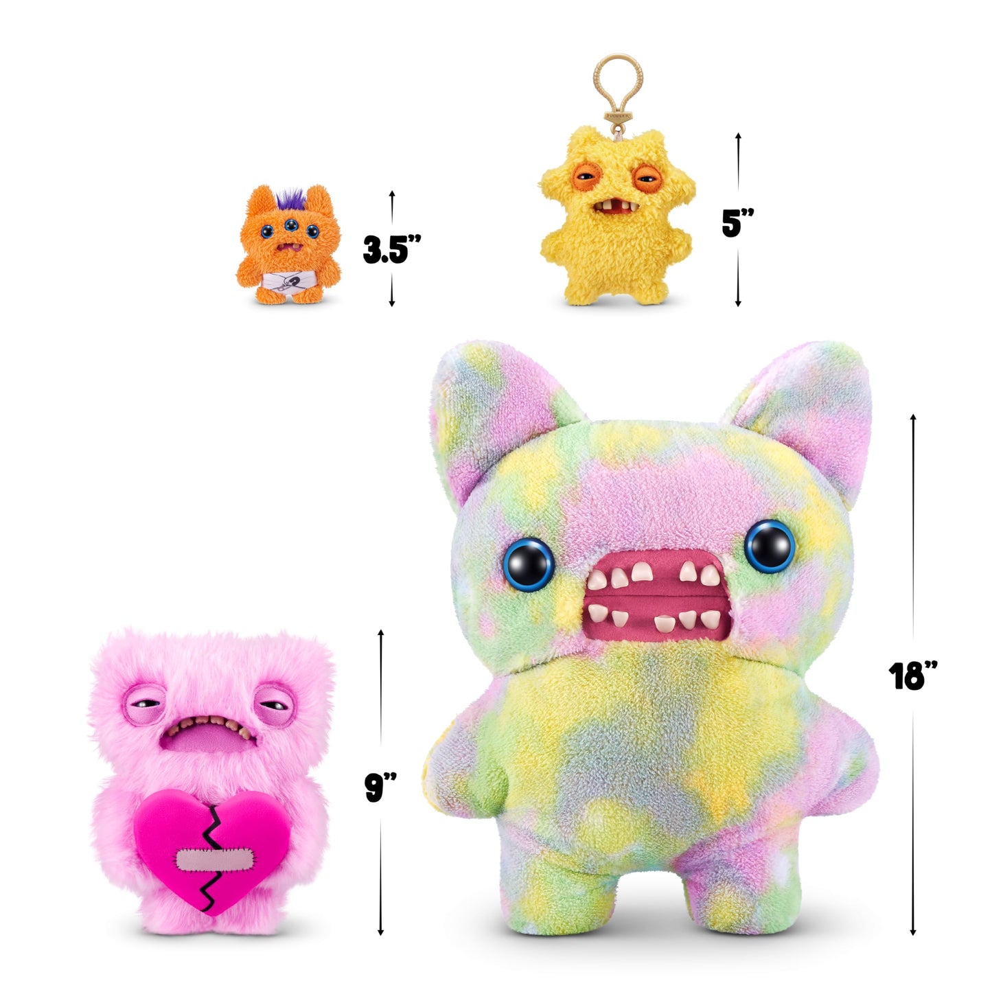 Fuggler Love Fugg Funny Ugly Monster, Plush, Collectible, Toy (Love Fugg - Refres-Pink)