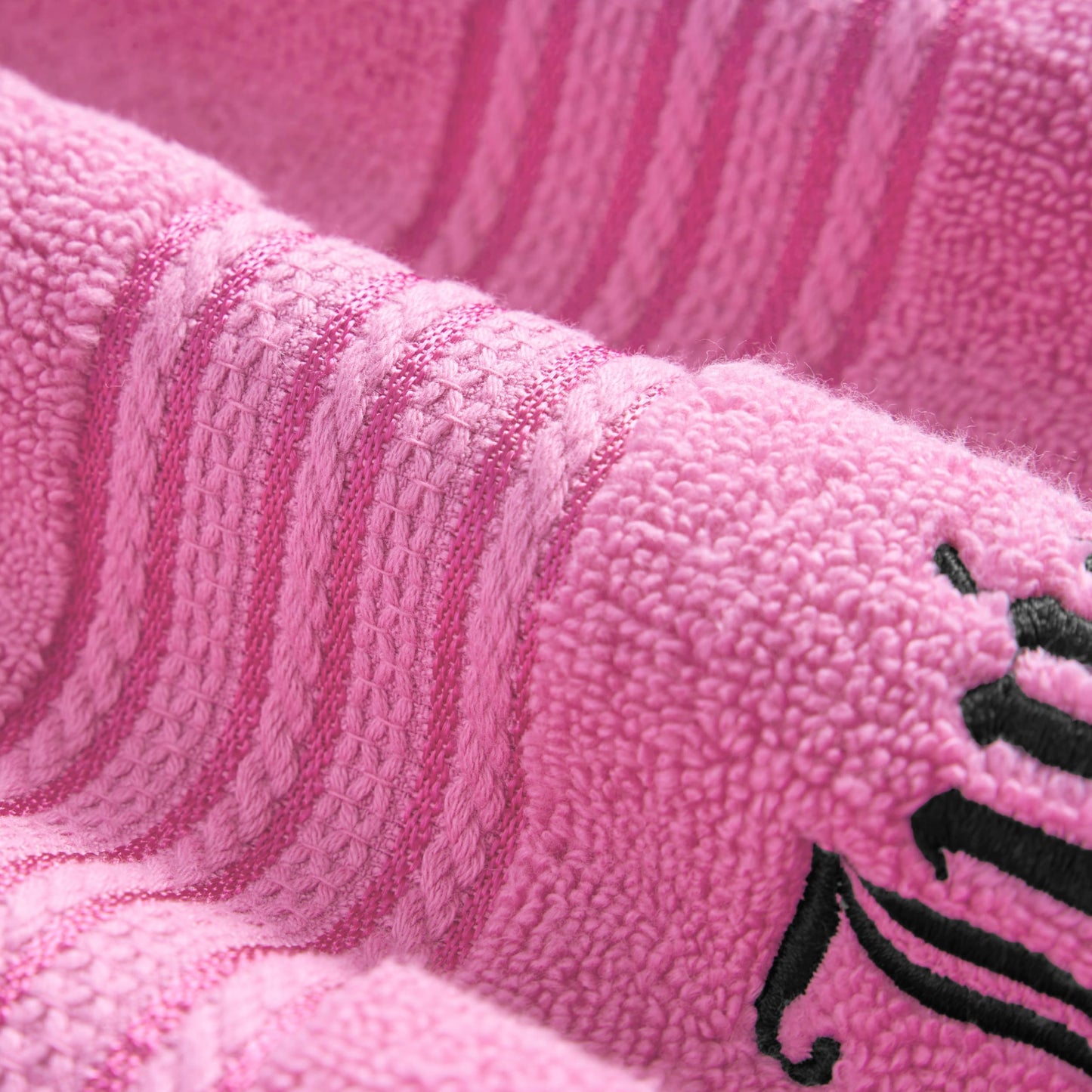 Juicy Couture Alyssa Luxurious 6 Piece Bath Towel Set - (2) Bath Towels, (2) Hand Towels, and (2) Washcloths - Hot Pink Premium Bathroom Towel Set