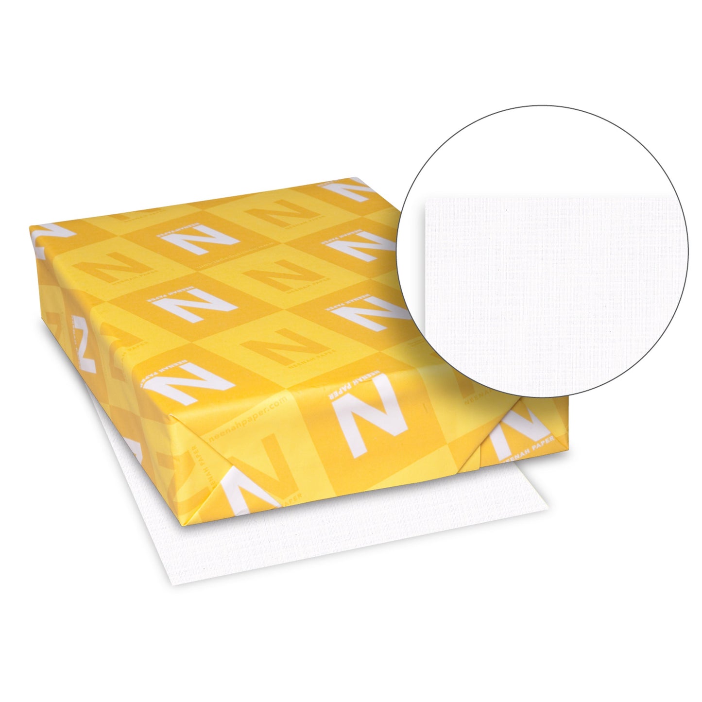 Classic Linen Premium Paper, 8.5" x 11", 24 lb/89 GSM, Solar White, 500 Sheets (06051)