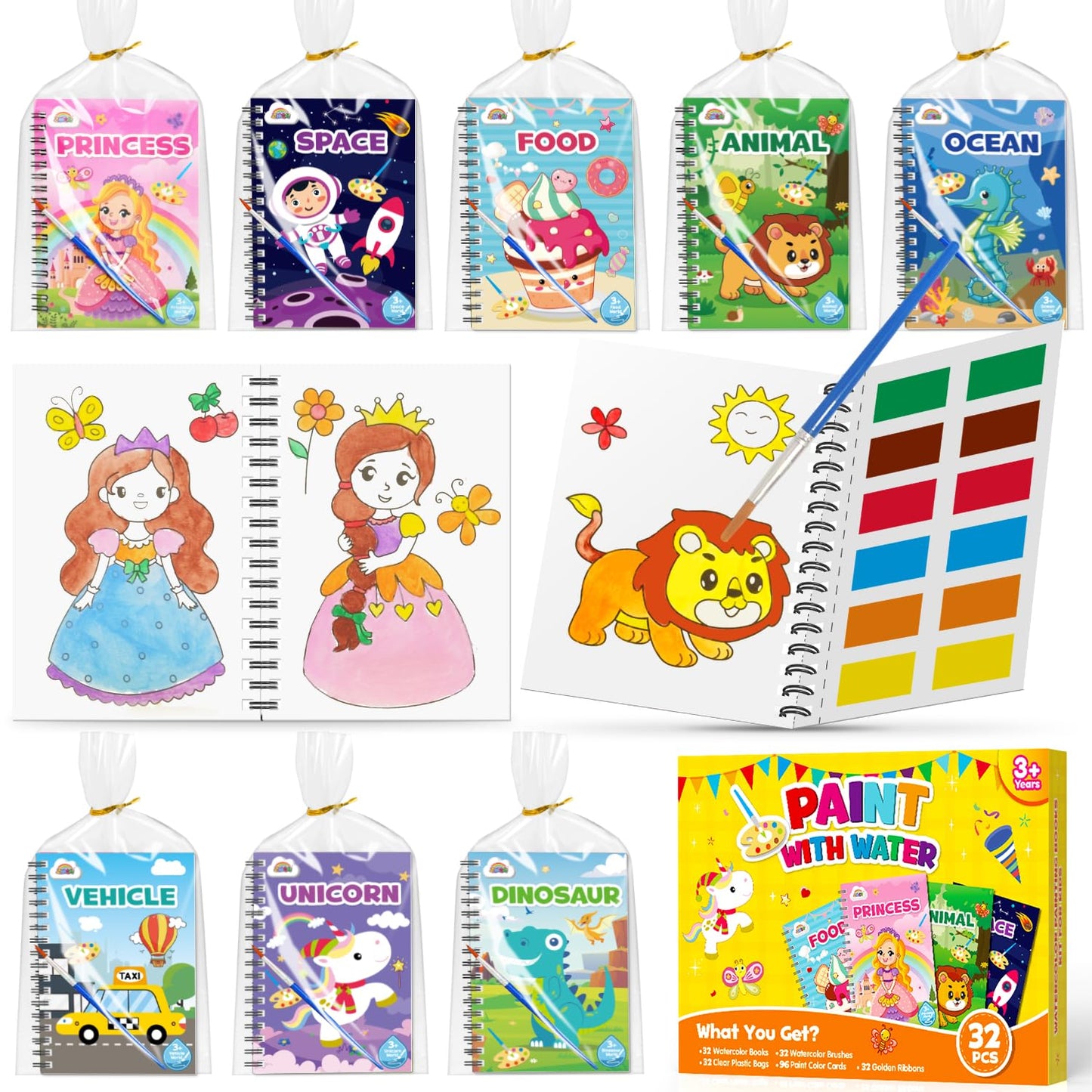 ZMLM 32 Water Coloring Books for Kids