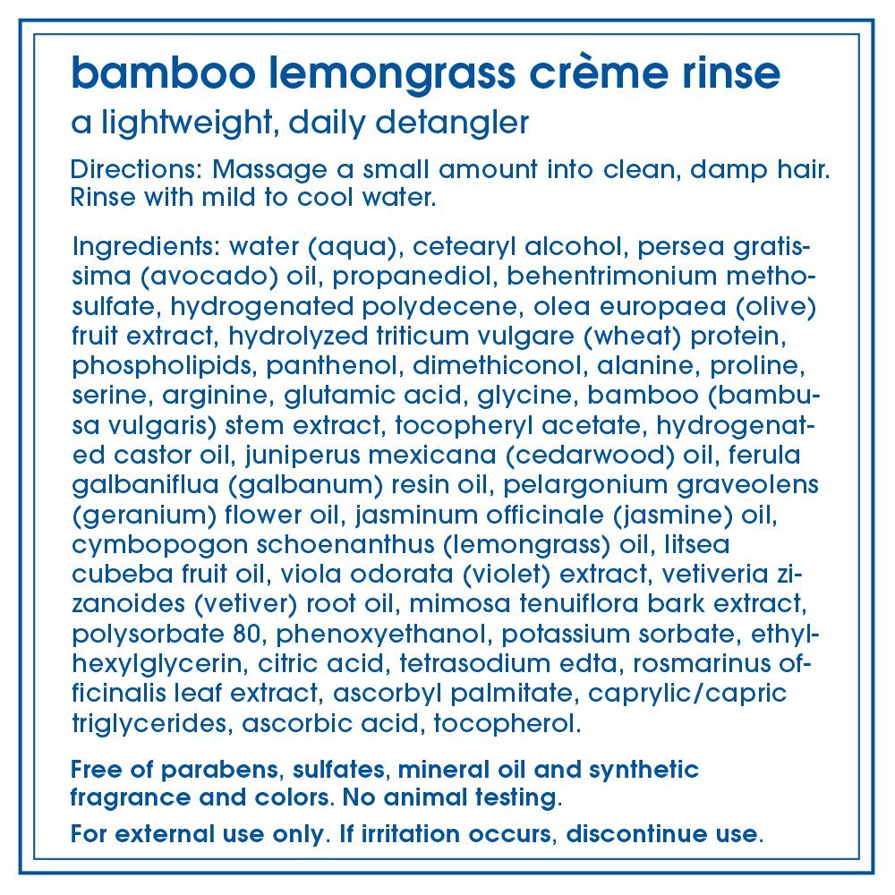 LATHER Bamboo Lemongrass Shampoo & Conditioner Set - Gentle Daily Moisturizing Shampoo & Hair Detangler Conditioner for All Hair Types - Lightweight, Non-Greasy, Sulfate Free - 8 Fl Oz Bottles