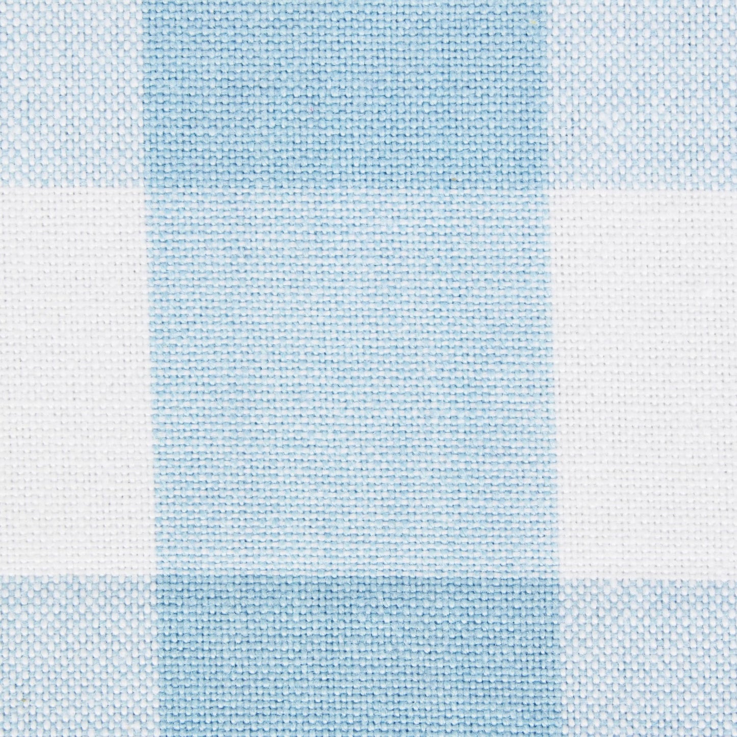 DII Buffalo Check Collection, Classic Farmhouse Tablecloth, 60 x 104, Light Blue & White