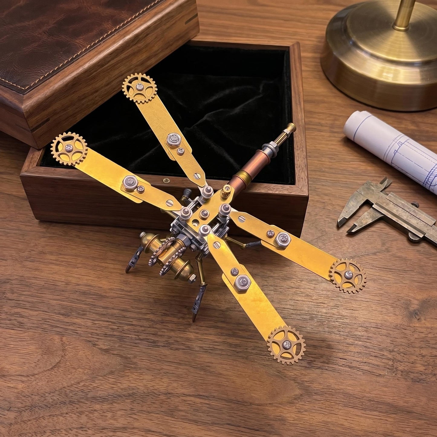 Steampunk Metal Insect Bug Mechanical Steampunk Sculpture Steampunk Mechanical Insect Clockwork 3D Steampunk Metal Puzzle Kits for Adults (Mechanical Dragonfly C)